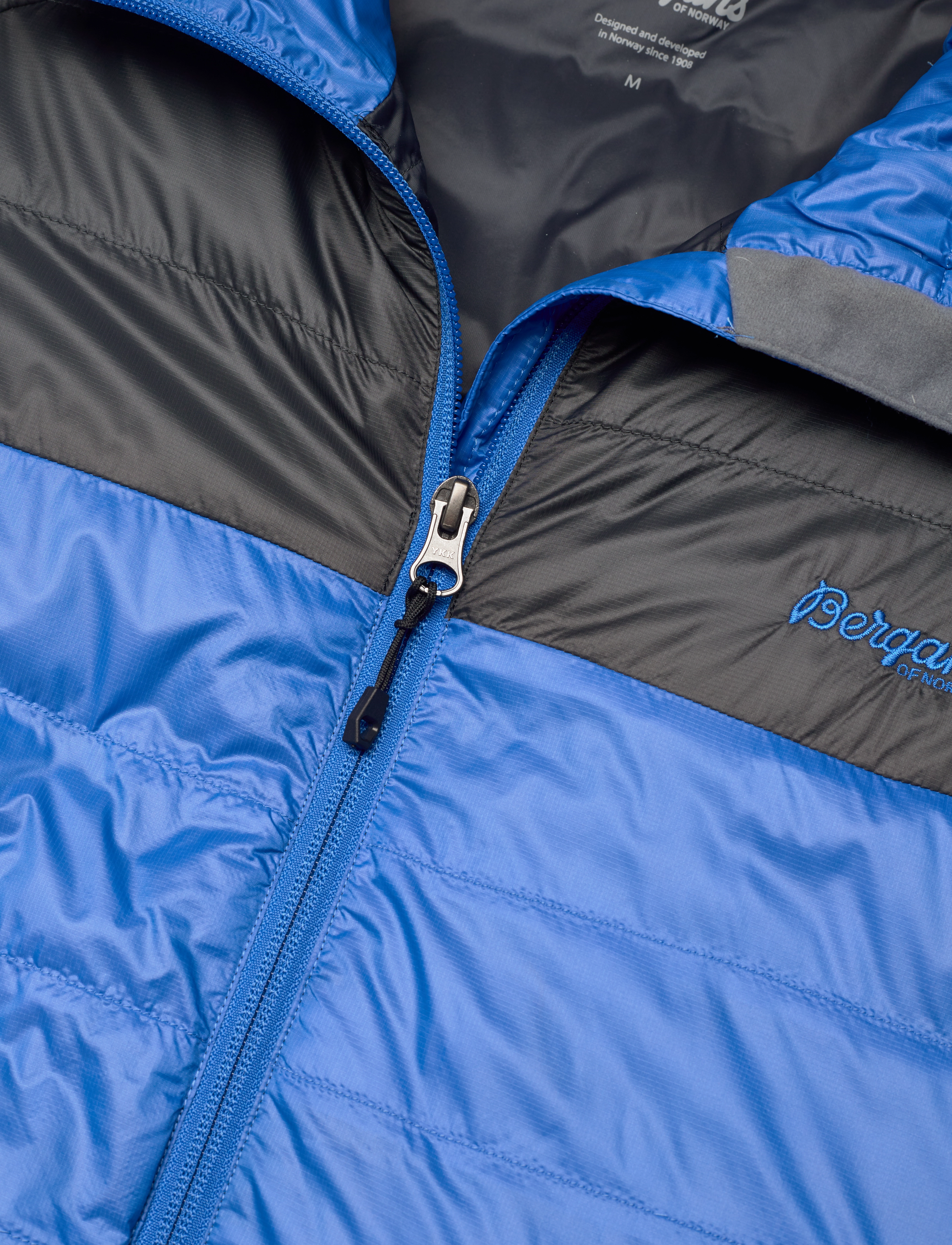 Bergans - Røros Box Down Light Jacket Strong Blue/Solid Charcoal L - strong blue/solid charcoal - 2