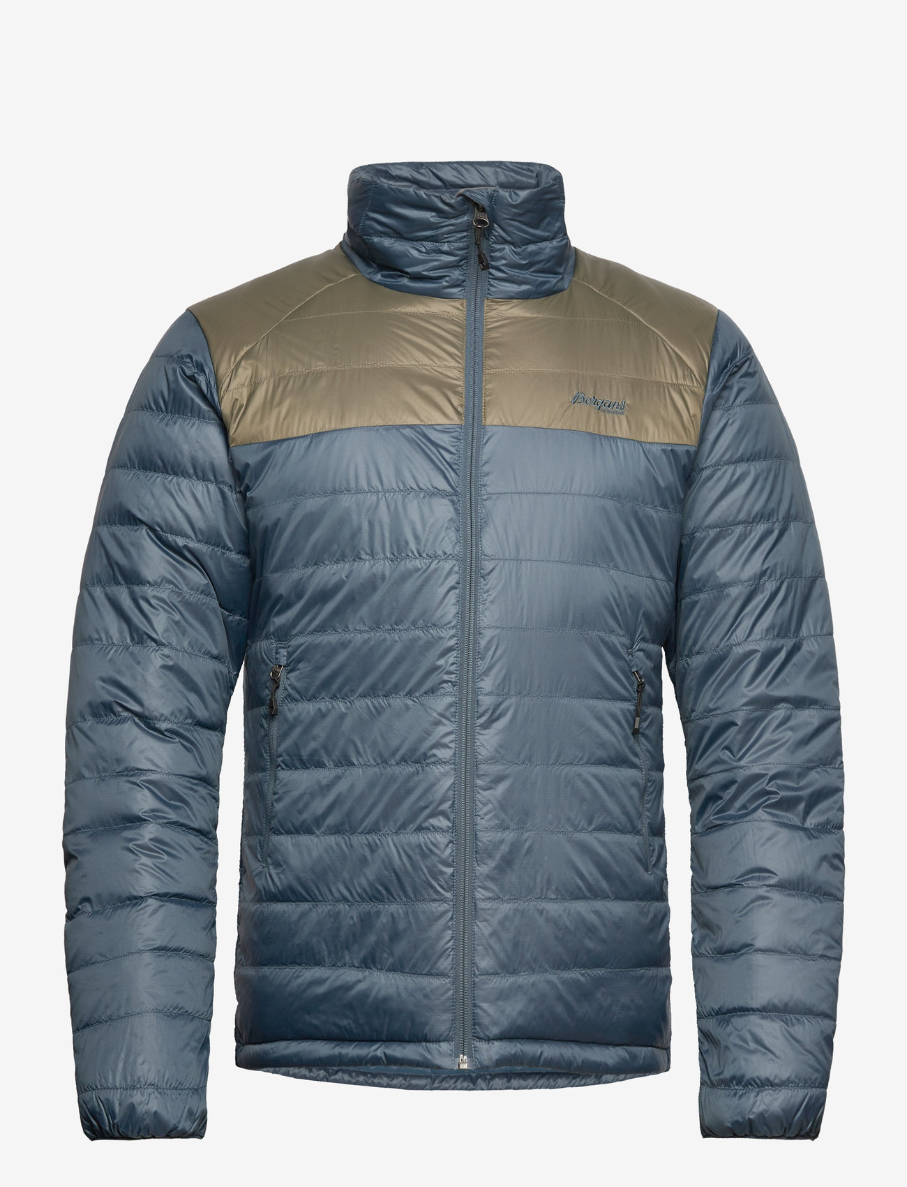 Bergans - Røros Box Down Light Jacket Strong Blue/Solid Charcoal L - orion blue/green mud - 0