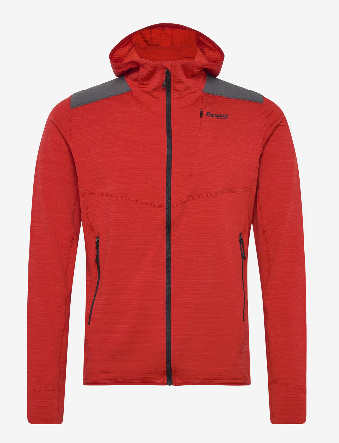 Bergans - Rabot Active Mid Hood Jacket Dark Brick S - dark brick - 0