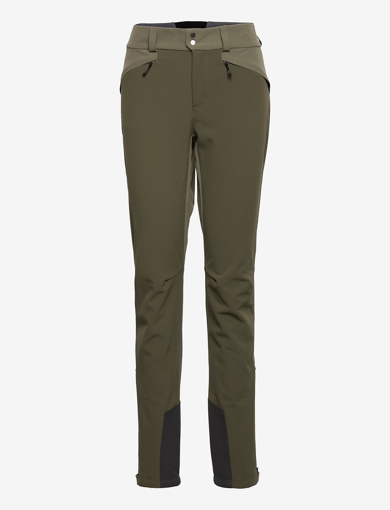 Bergans - Istjern Warm Flex W Pant Solid Charcoal XS - skiklær - dark green mud/green mud - 0