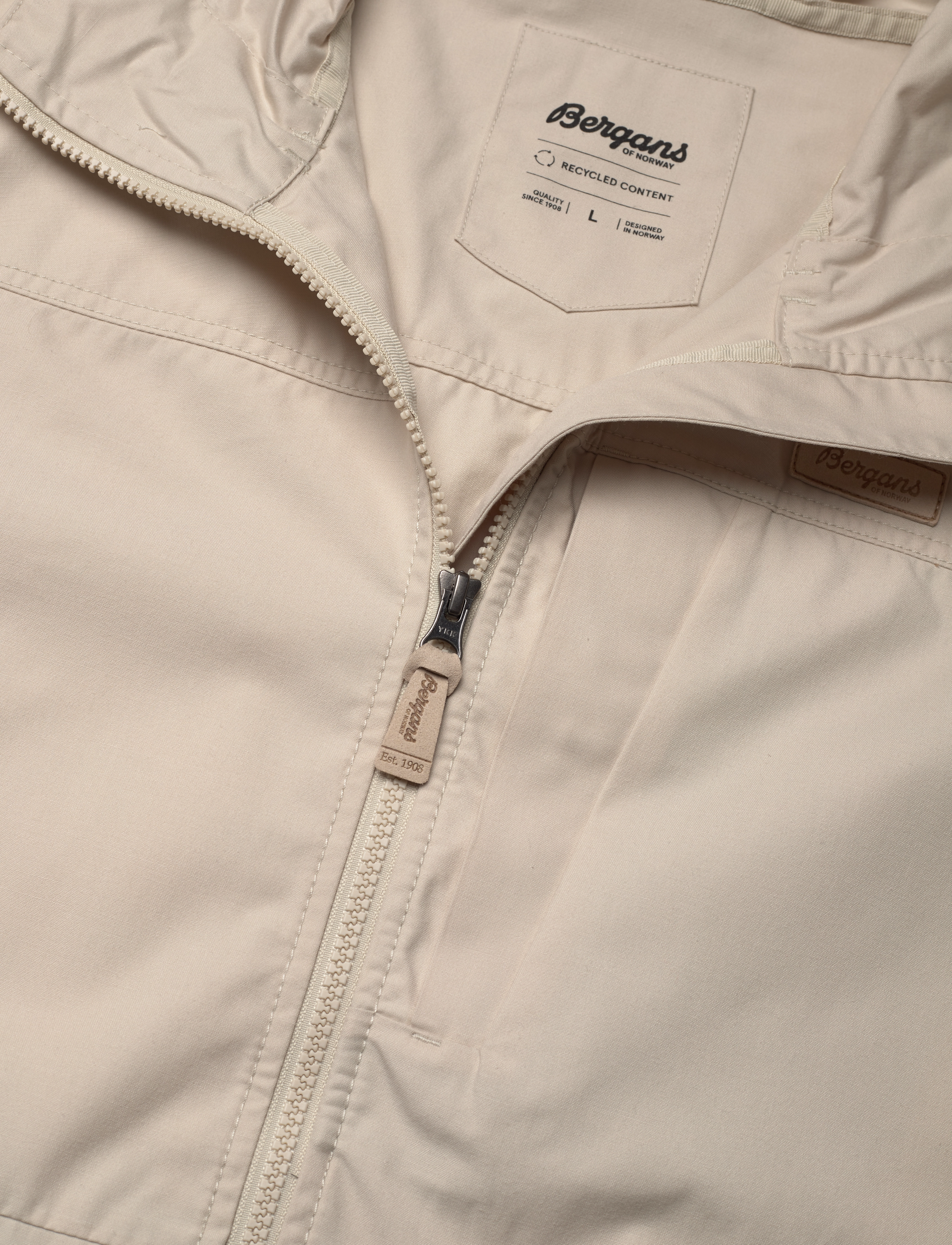 Bergans - Nordmarka Leaf Light Wind Jacket Men Chalk Sand S - chalk sand - 2