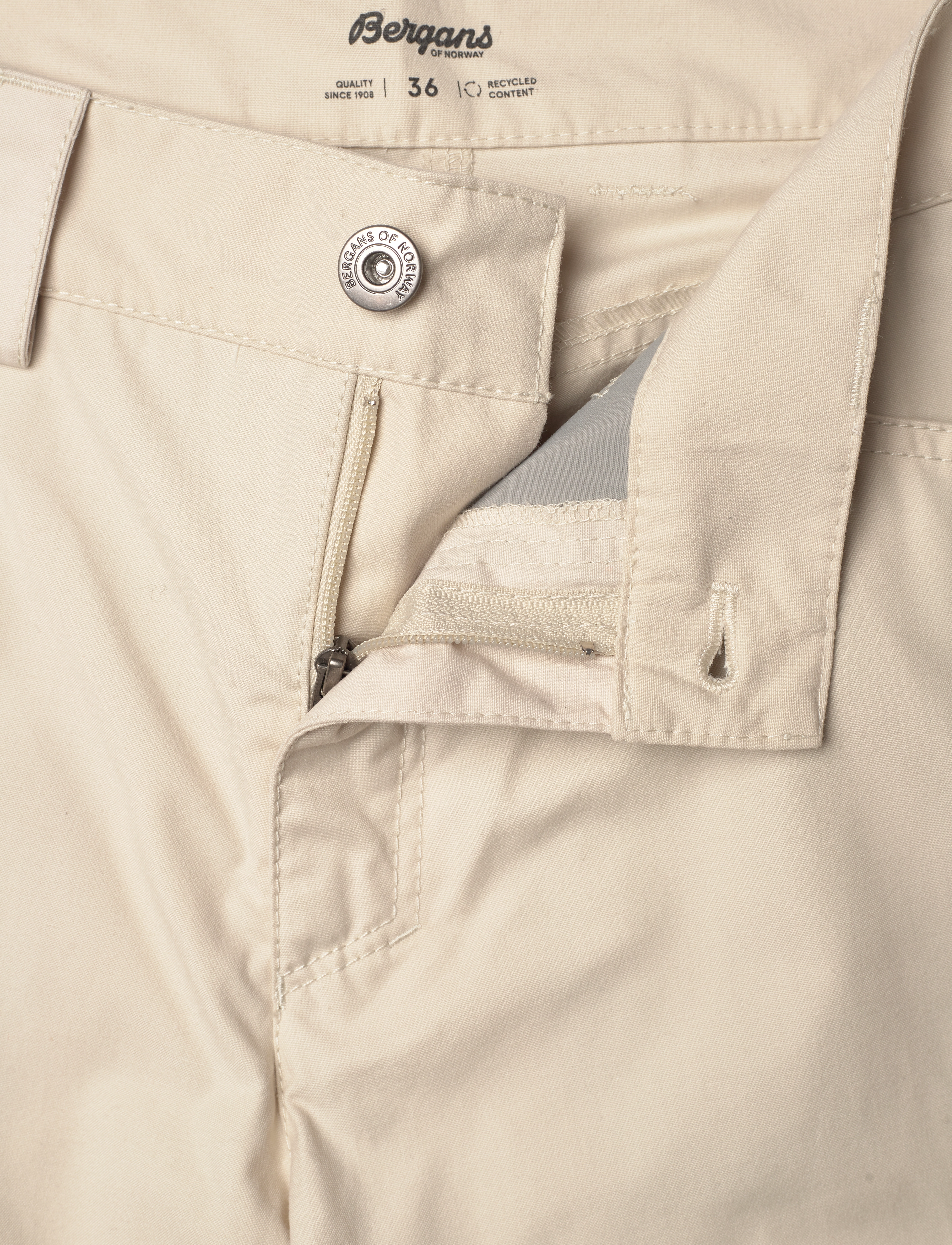 Bergans - Nordmarka Leaf Light Pants Women Chalk Sand 34 - chalk sand - 3