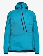 Cecilie Light Wind Anorak Energy Red/Red Leaf XS - CLEAR ICE BLUE