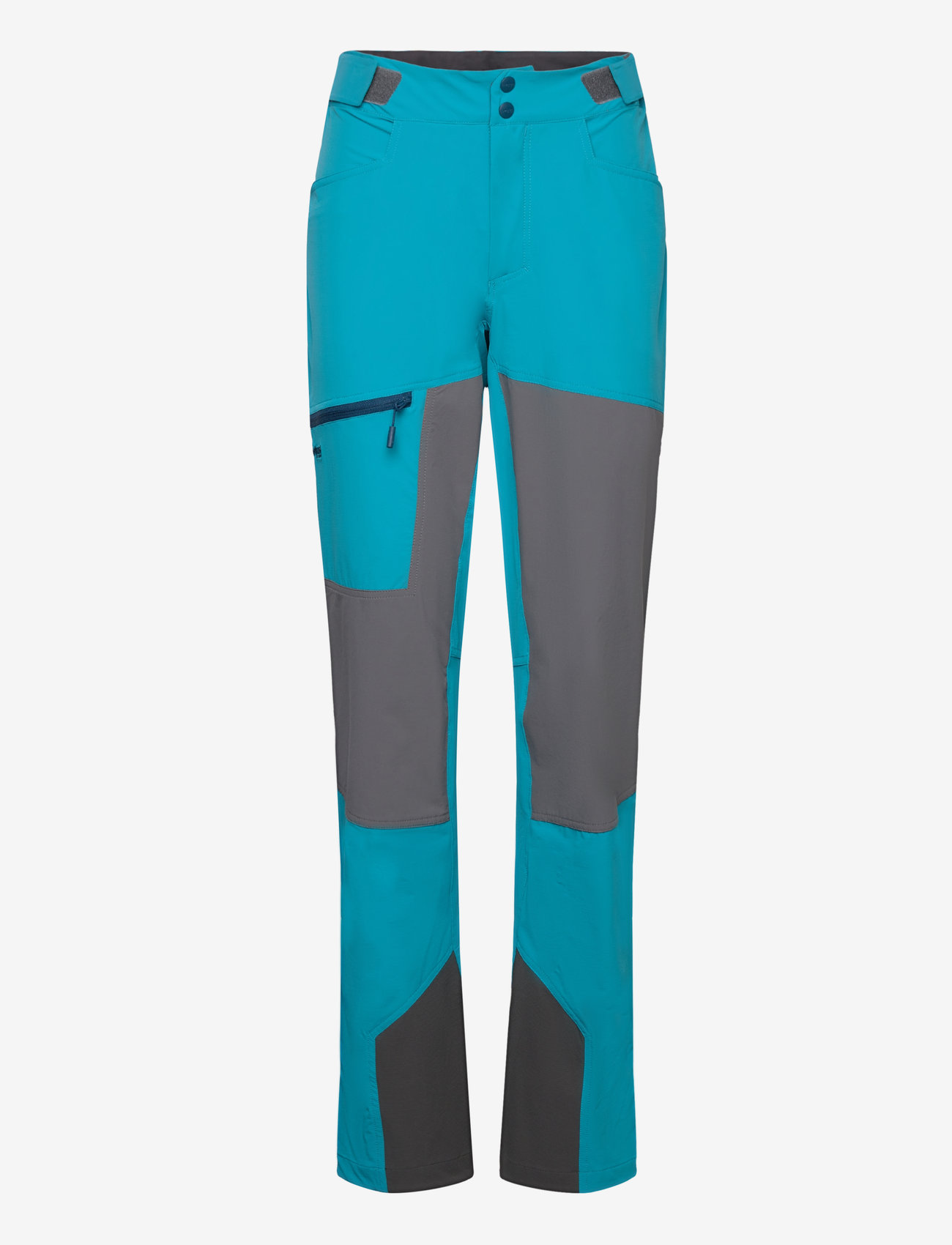 Bergans - Cecilie Mtn Softshell Pants Energy Red/Red Leaf M - clear ice blue/solid dark grey - 0
