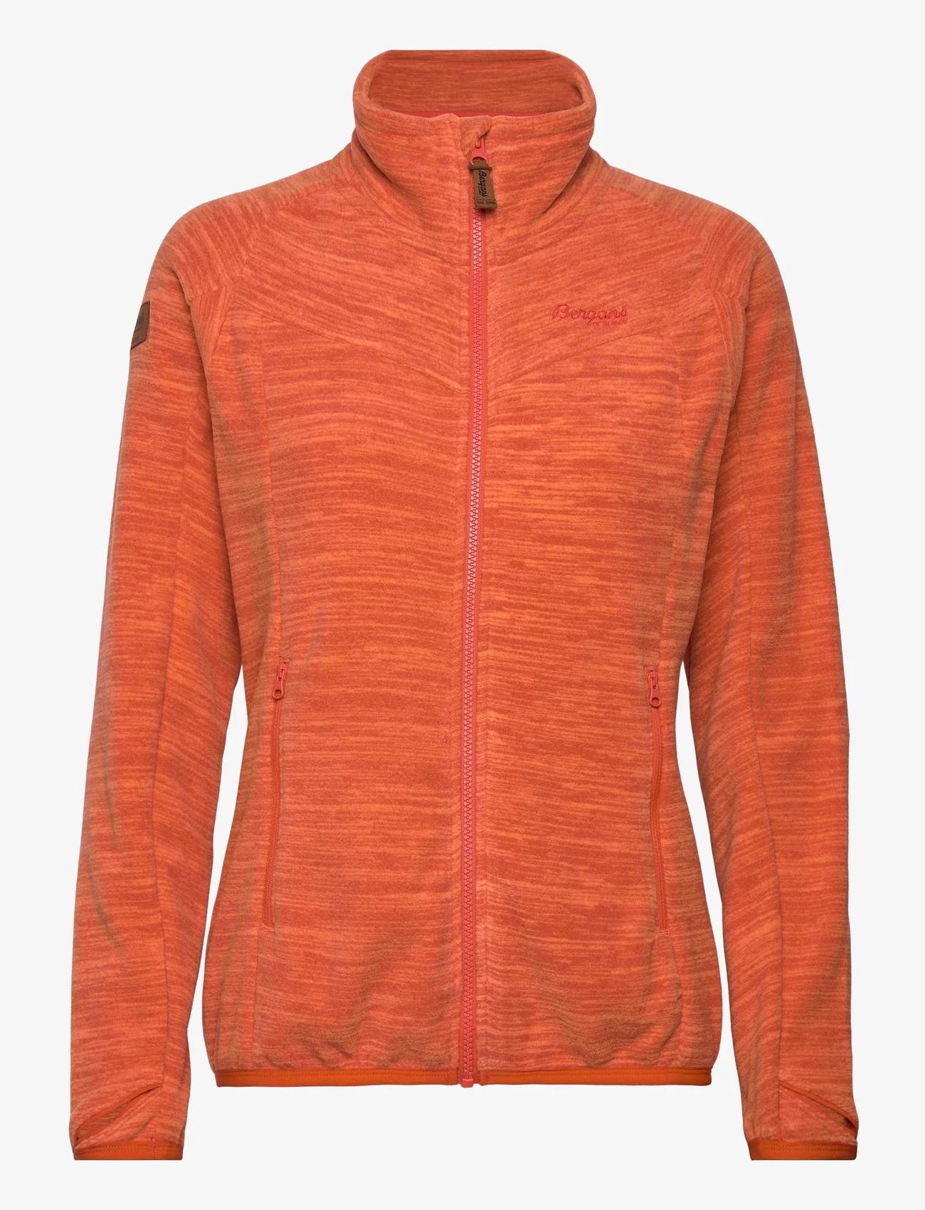 Bergans - Hareid Fleece W Jacket NoHood Brick XS - hoodies - brick - 0