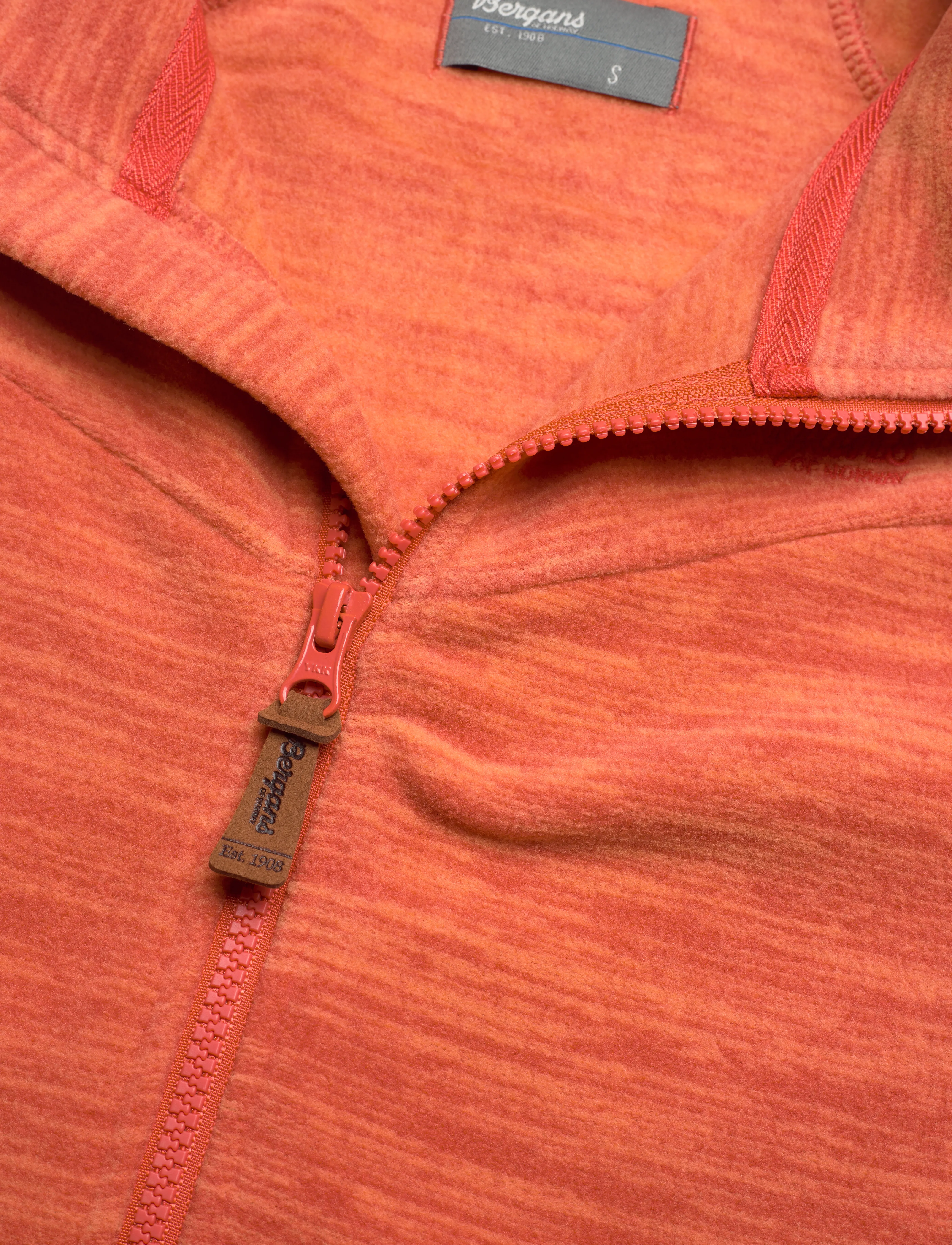 Bergans - Hareid Fleece W Jacket NoHood - midlayer-jakker - brick - 2