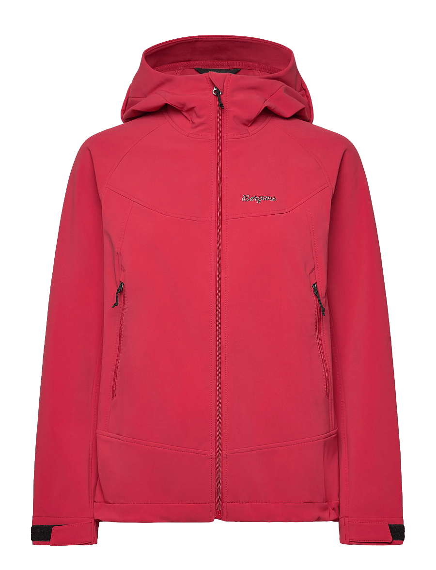Bergans - Vaagaa Softshell Jacket Hood Women - Āra jakas - crimson red - 0