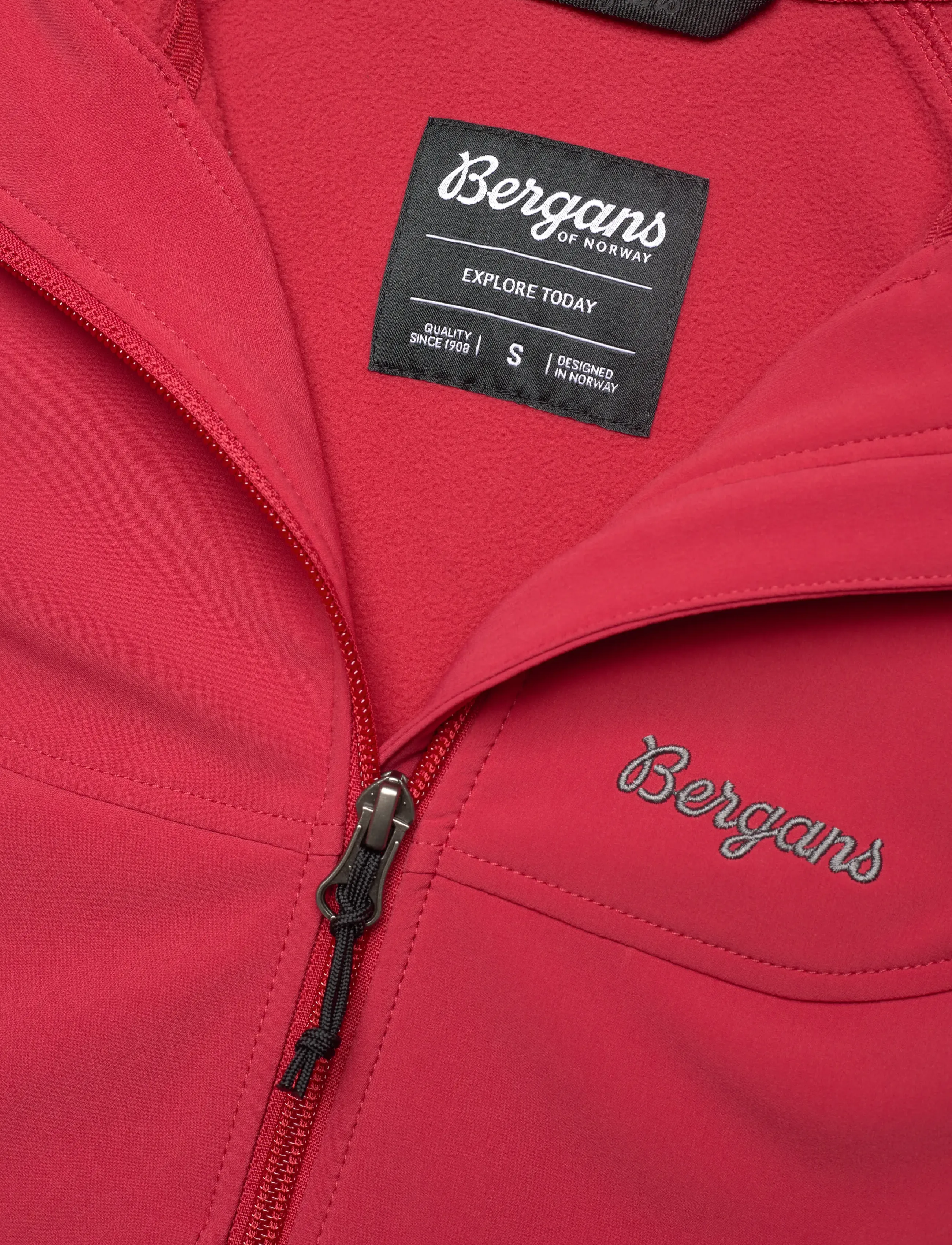 Bergans - Vaagaa Softshell Jacket Hood Women - Āra jakas - crimson red - 2