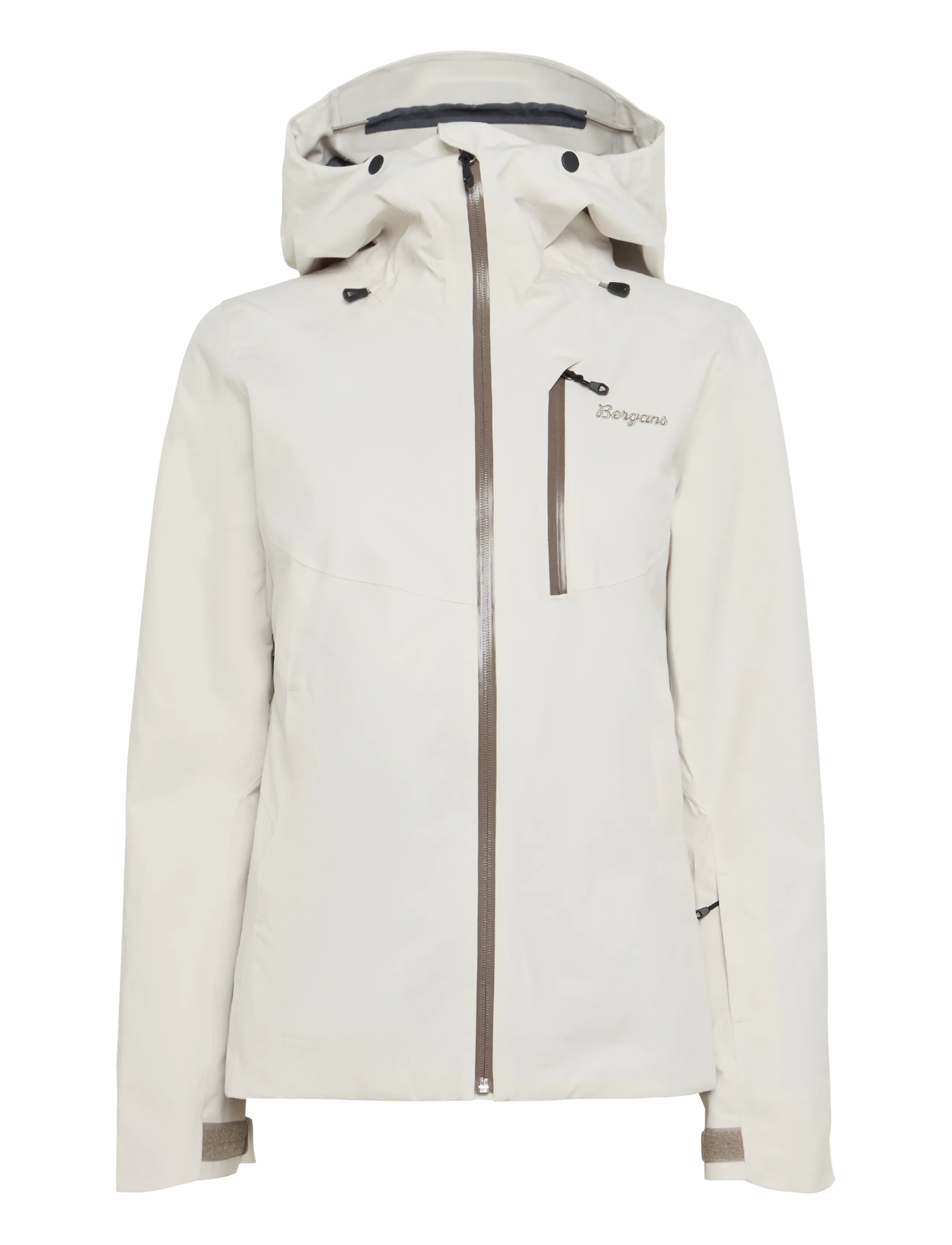 Bergans Oppdal Insulated Shell Jacket Women, Damen, Isolierte Shell Jacke mit Kapuze, Weiß, Gr: XS