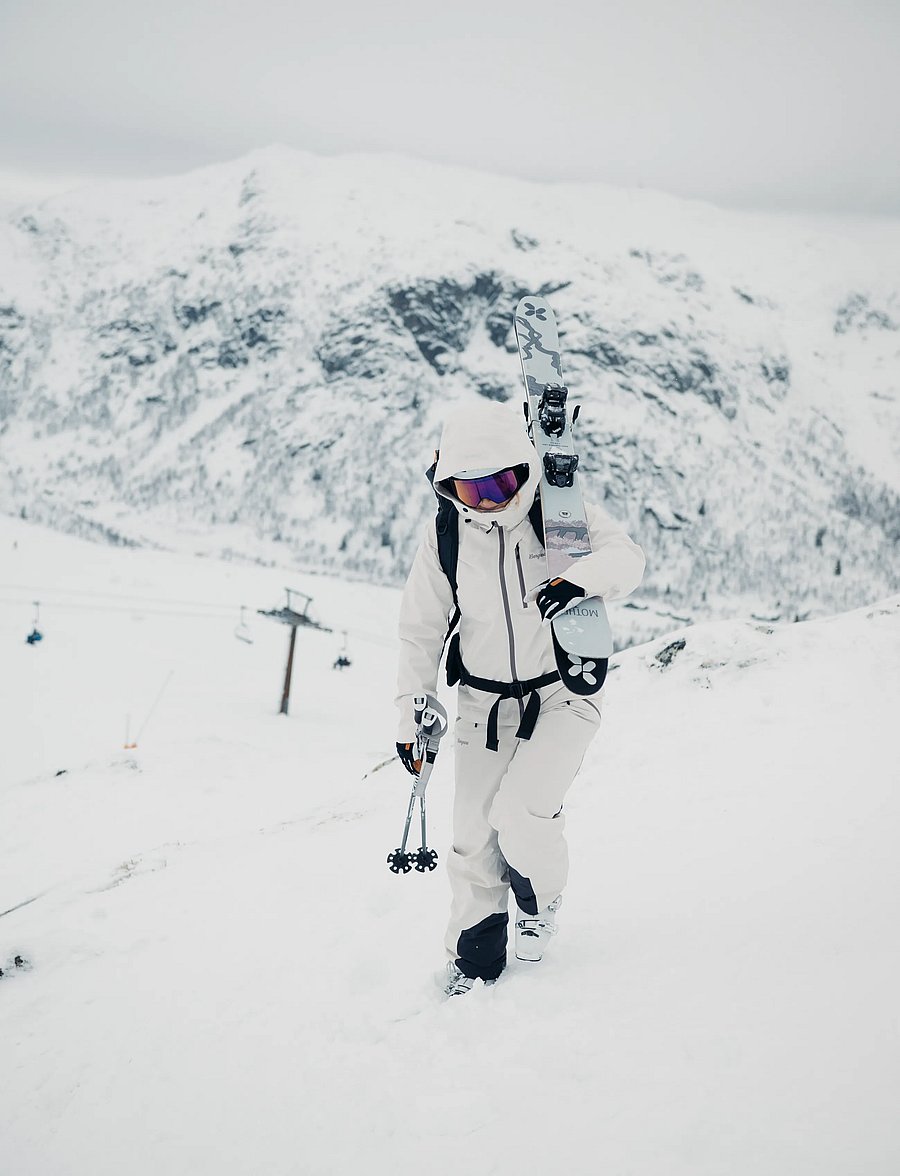 Bergans - Oppdal Insulated Shell Pants Women - suusariietus - bone white - 3