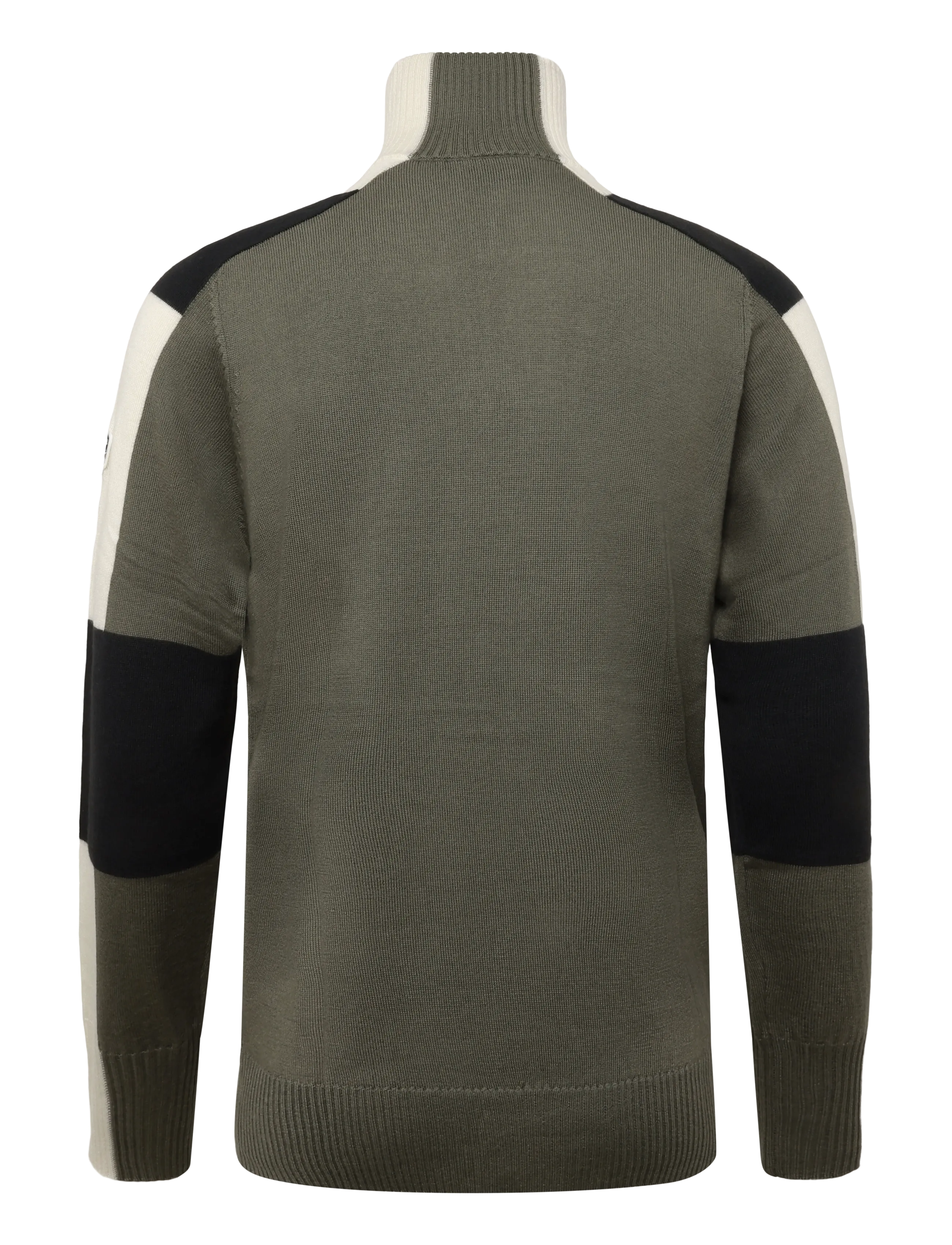 Bergans - Lyderhorn Wool Half Zip Men - herbstersparnisse - green mud/dark shadow grey/creme - 2
