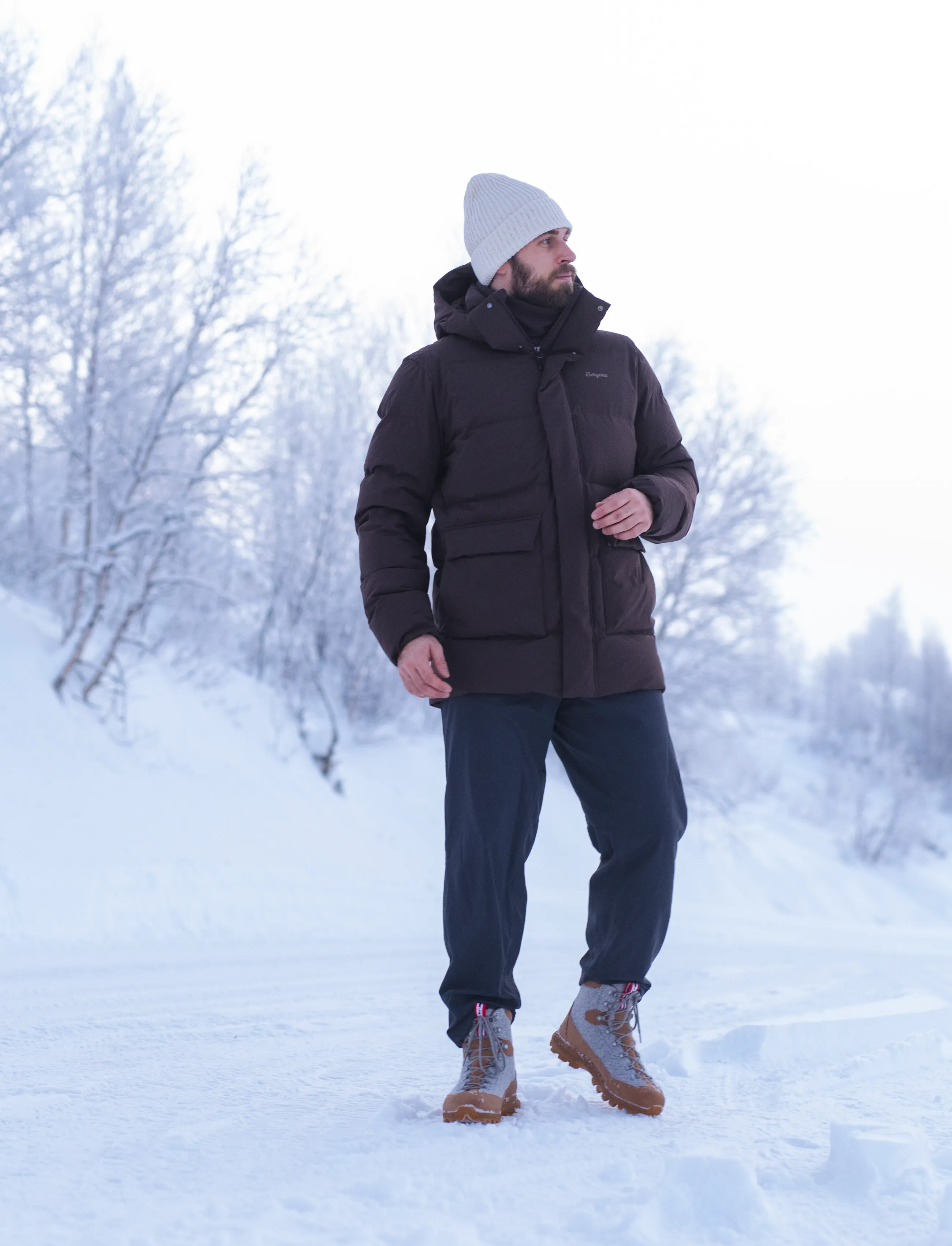 Bergans - Dyna Down Hood Jacket Men - daunenjacken - dark chocolate - 3