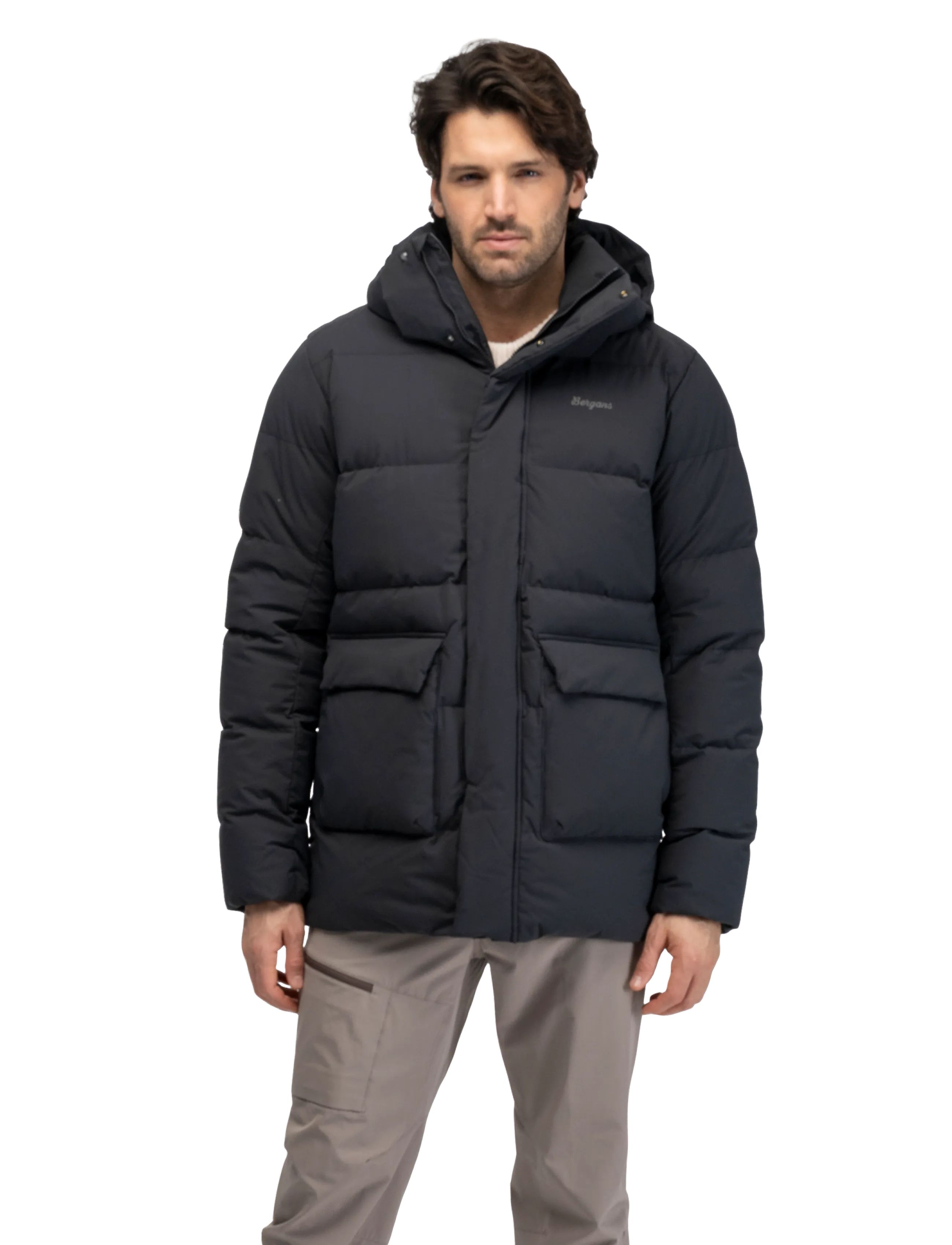Bergans Dyna Down Hood Jacket Men, Herren, Kapuzen Daunenjacke, Schwarz, Gr.M
