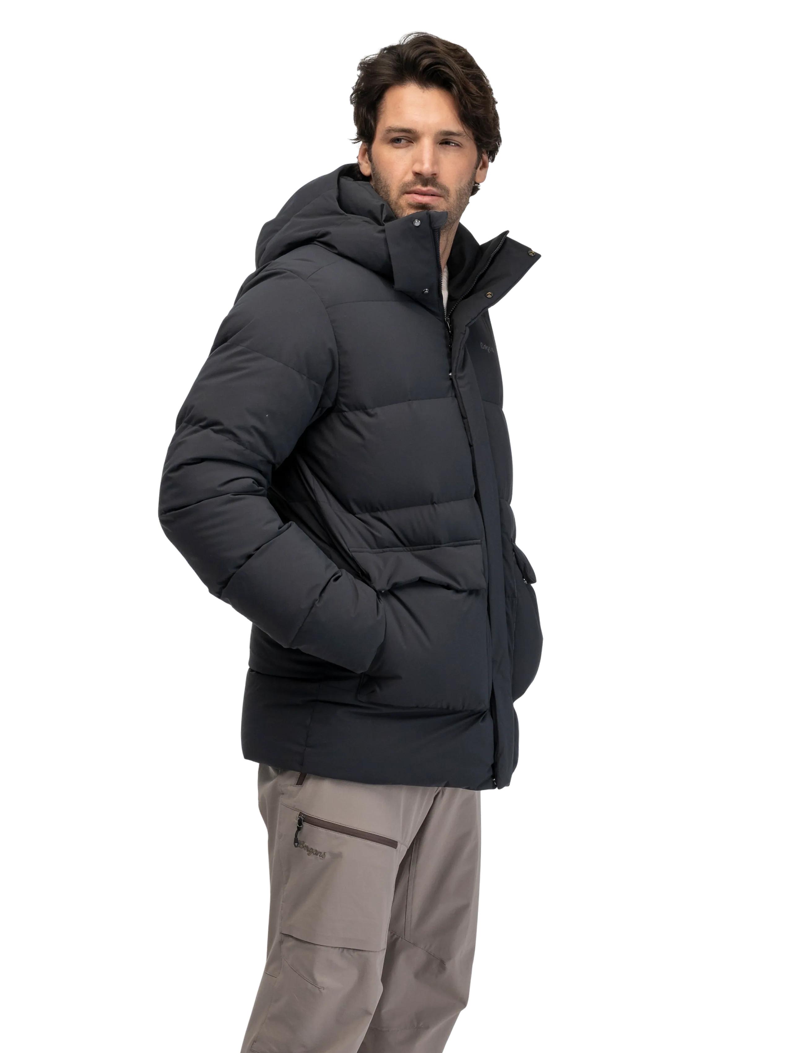Bergans - Dyna Down Hood Jacket Men - daunenjacken - dark shadow grey - 2