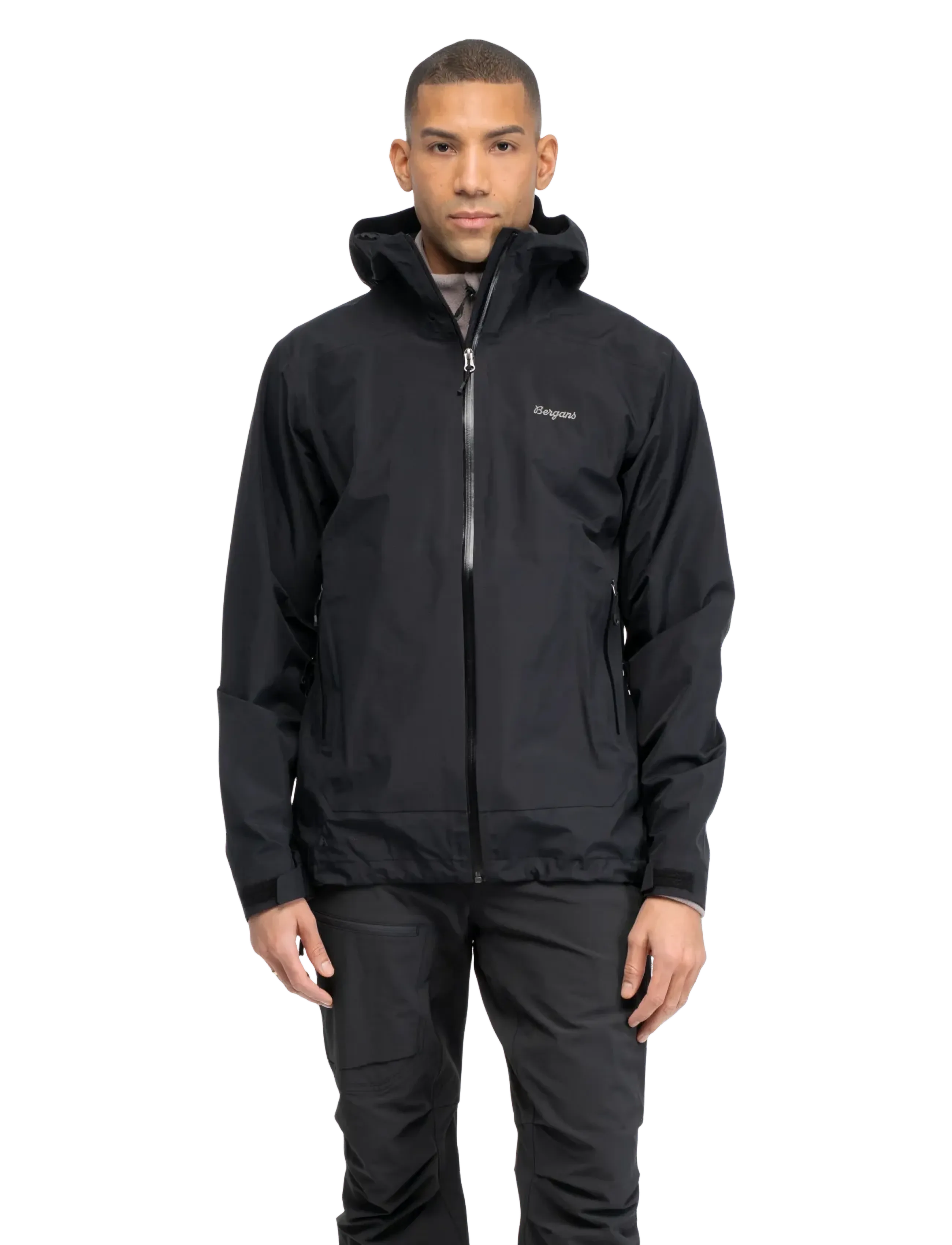 Bergans Essentials 3L Shell Jacket Men, Mænd, Hætte Skaljakke, Sort, Str: XL