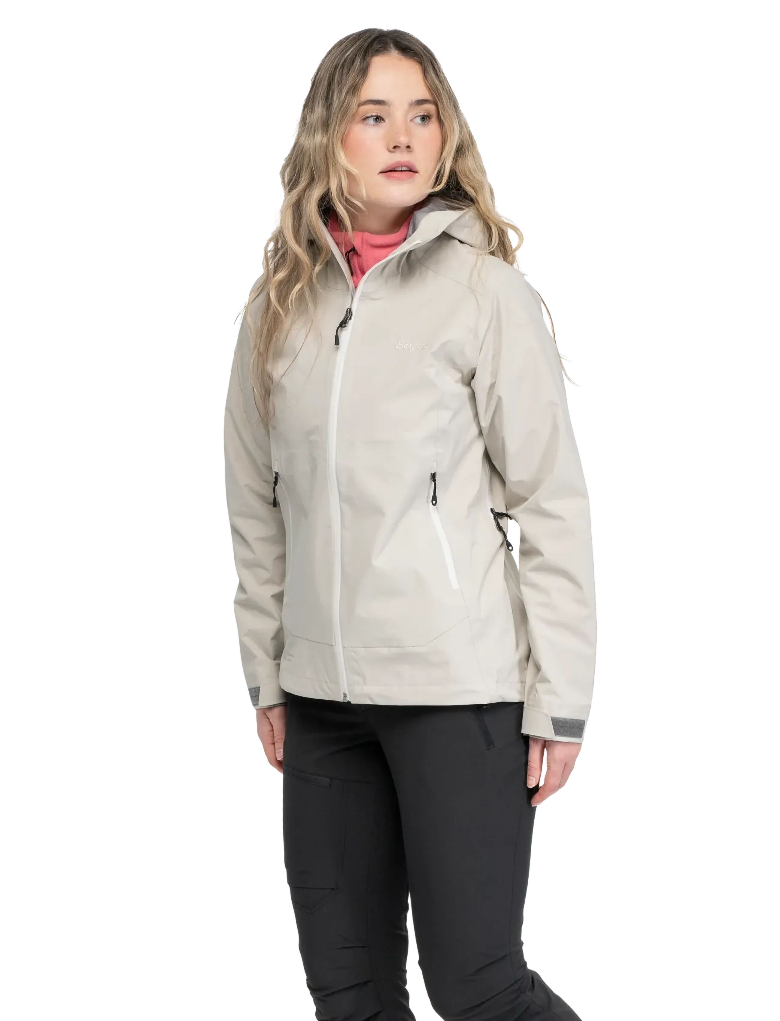 Bergans Essentials 3L Shell Jacket Women, Damen, Kapuzen Shell Jacke, Beige, Gr.XL