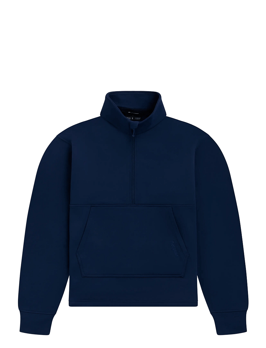 Bergans - Midtli Midlayer Cropped Half Zip Women - oberteile - navy blue - 0