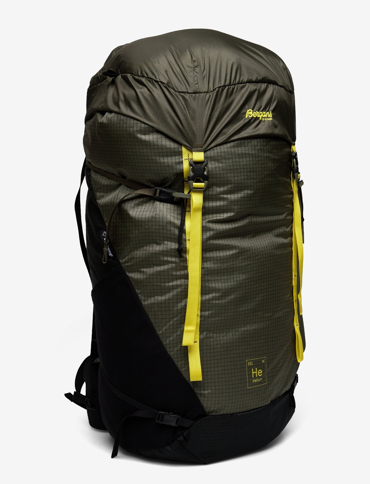 Bergans - Helium V5 W 55 Green Mud/Black/Pineapple 55L - green mud/black/pineapple - 2