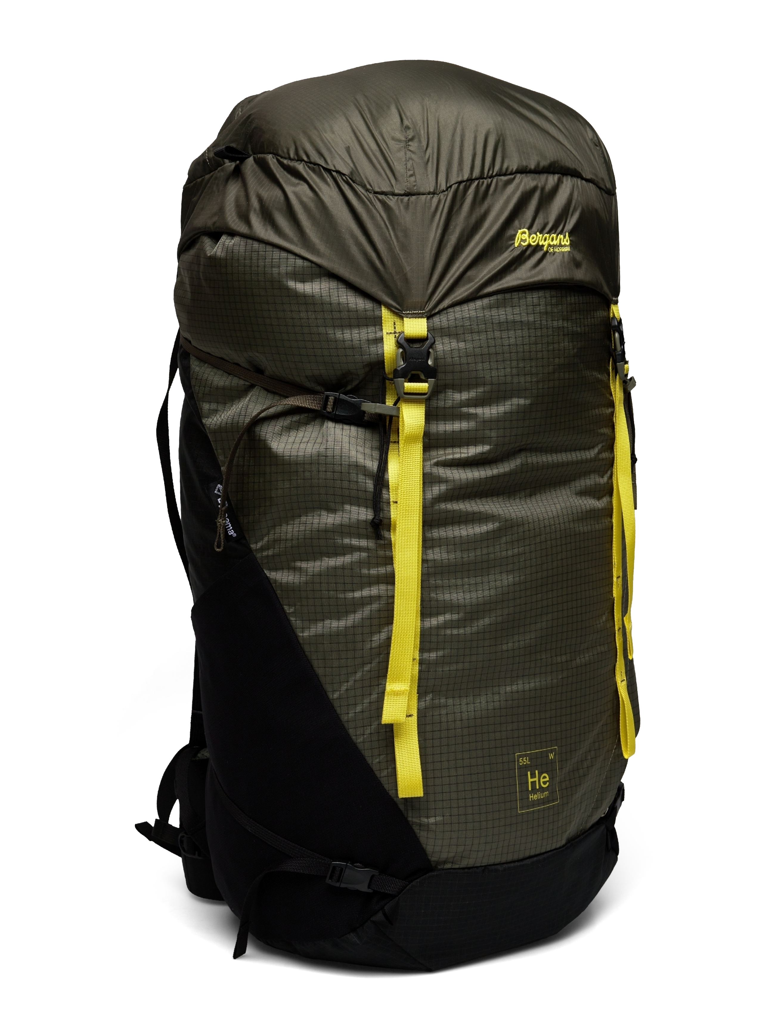 Bergans - Helium V5 W 55 Green Mud/Black/Pineapple 55L - green mud/black/pineapple - 2