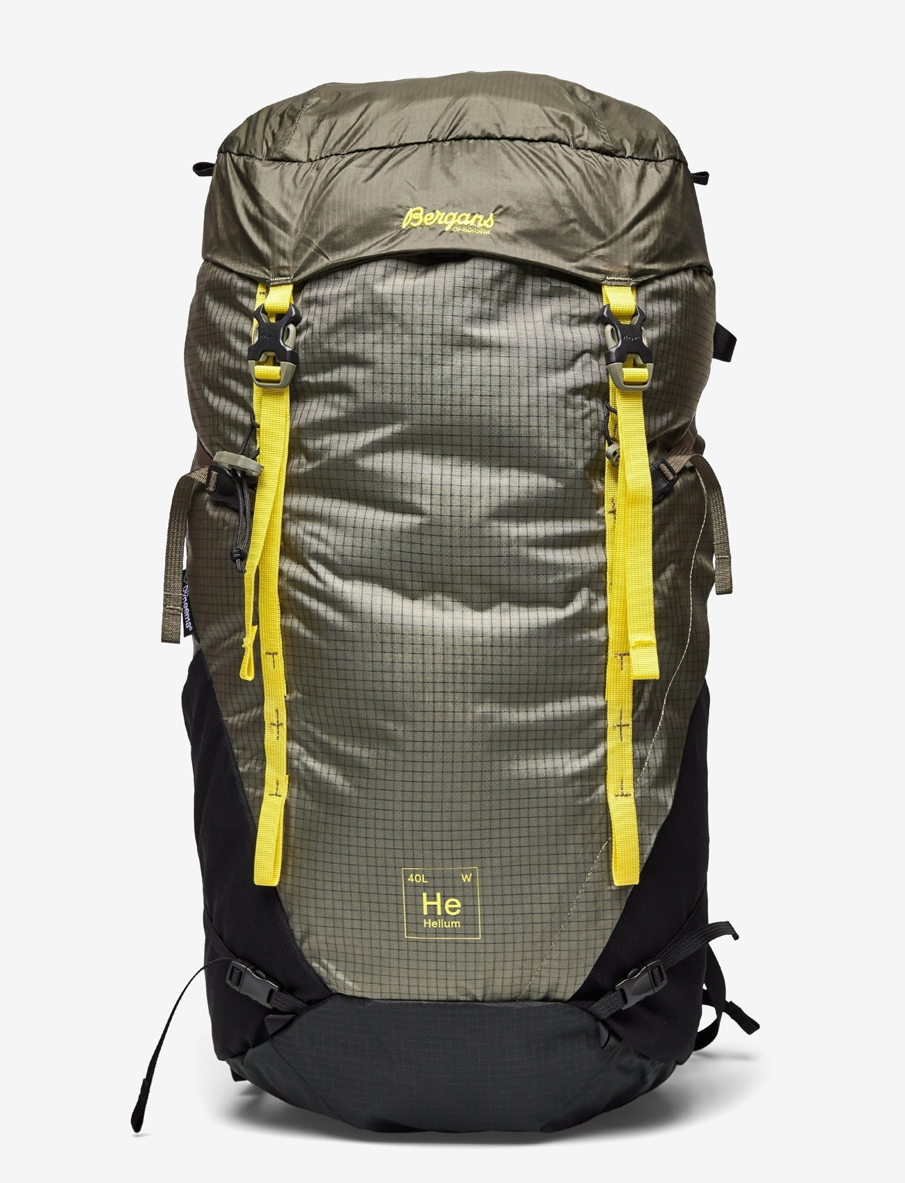 Bergans - Helium V5 W 40 Green Mud/Black/Pineapple 40L - green mud/black/pineapple - 0