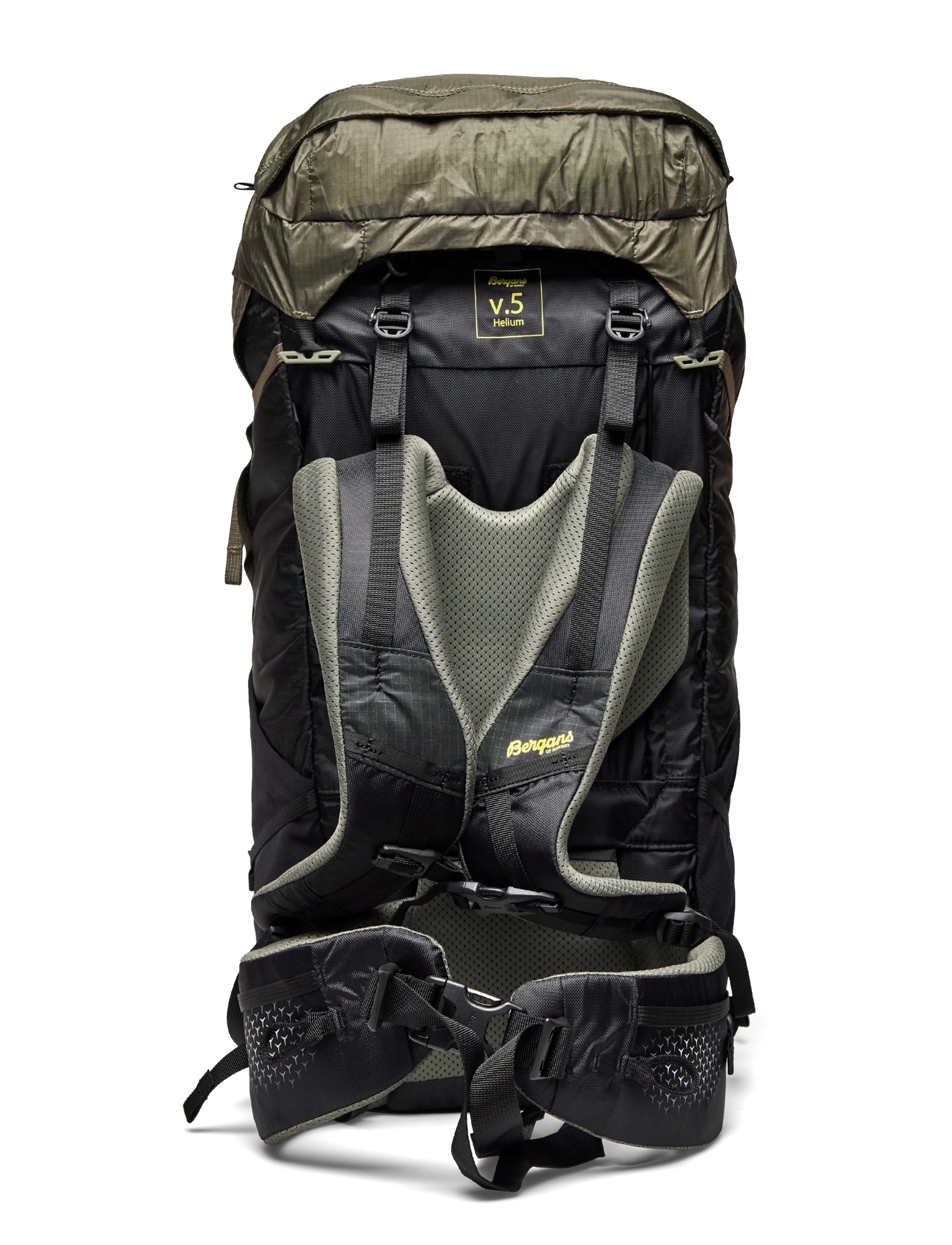 Bergans - Helium V5 W 40 Green Mud/Black/Pineapple 40L - green mud/black/pineapple - 1