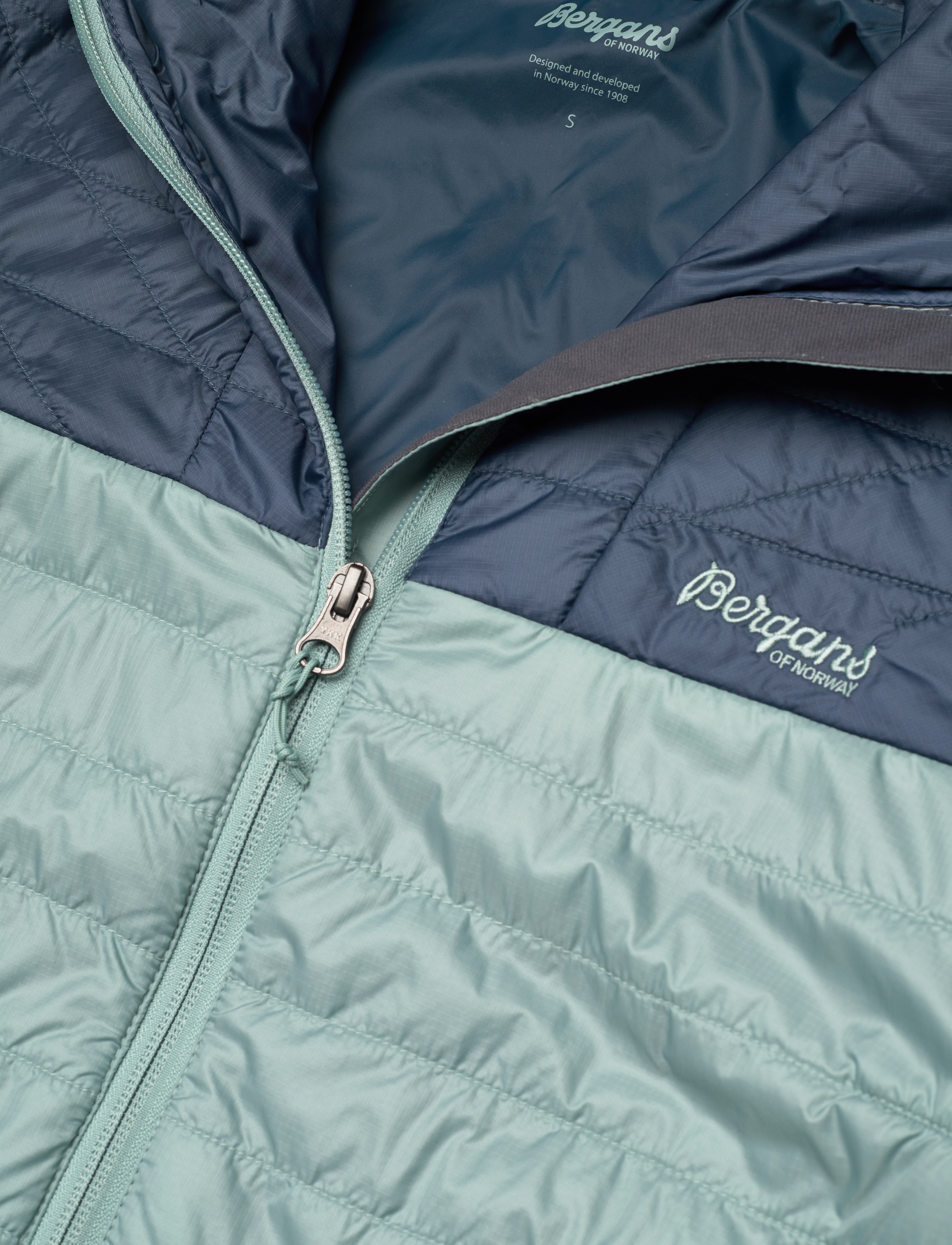 Bergans - Røros Light Insulated W Jacket Misty Forest/Orion Blue XS - misty forest/orion blue - 2