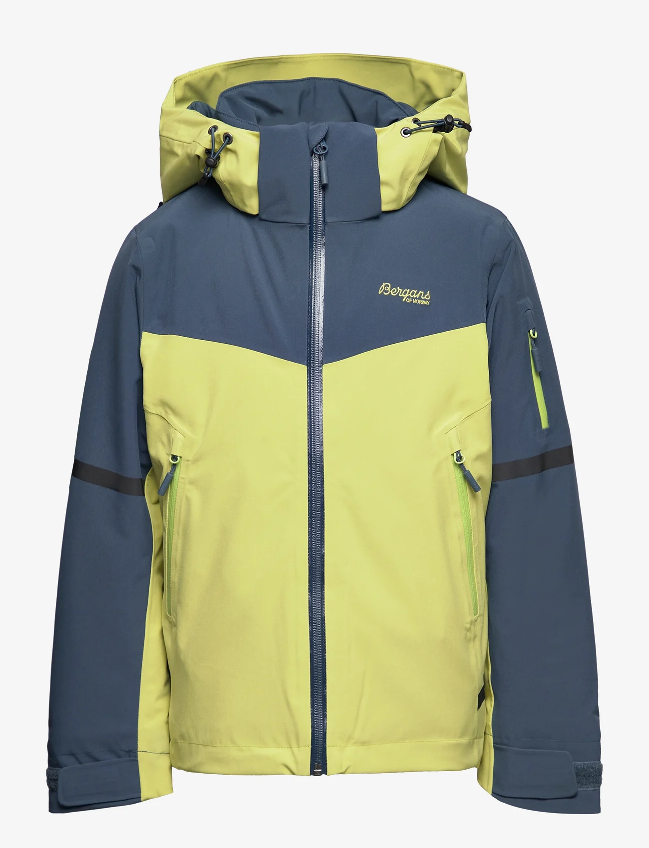 Bergans - Oppdal Insulated Youth Jacket Green Oasis/Orion Blue 128 - skijacken - green oasis/orion blue - 0
