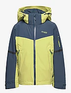 Oppdal Insulated Youth Jacket Green Oasis/Orion Blue 128 - GREEN OASIS/ORION BLUE