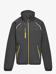 Bergans - Sjoa Light Softshell Youth Jacket Solid Charcoal 128 - softshell-jakker - solid charcoal/light golden yellow - 0