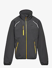 Bergans - Sjoa Light Softshell Youth Girl Jacket Solid Charcoal 128 - softshell jackets - solid charcoal/light golden yellow - 0
