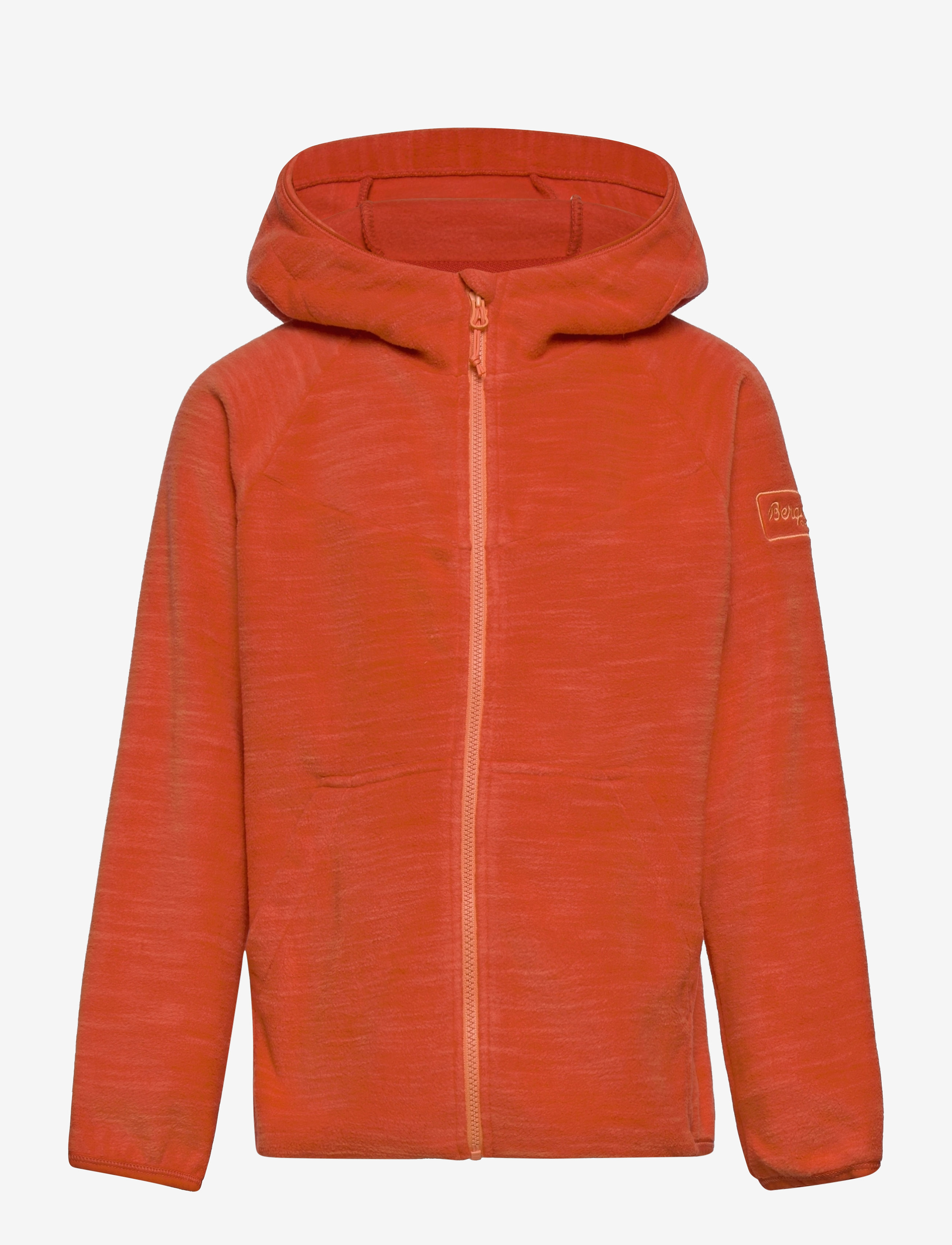 Bergans - Hareid Youth Girl Jkt SolidDkGrey Mel/PastelPink 128 - brick melange - 0
