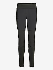 Fløyen Outdoor Tights Women - SOLID CHARCOAL/CANTALOUPE