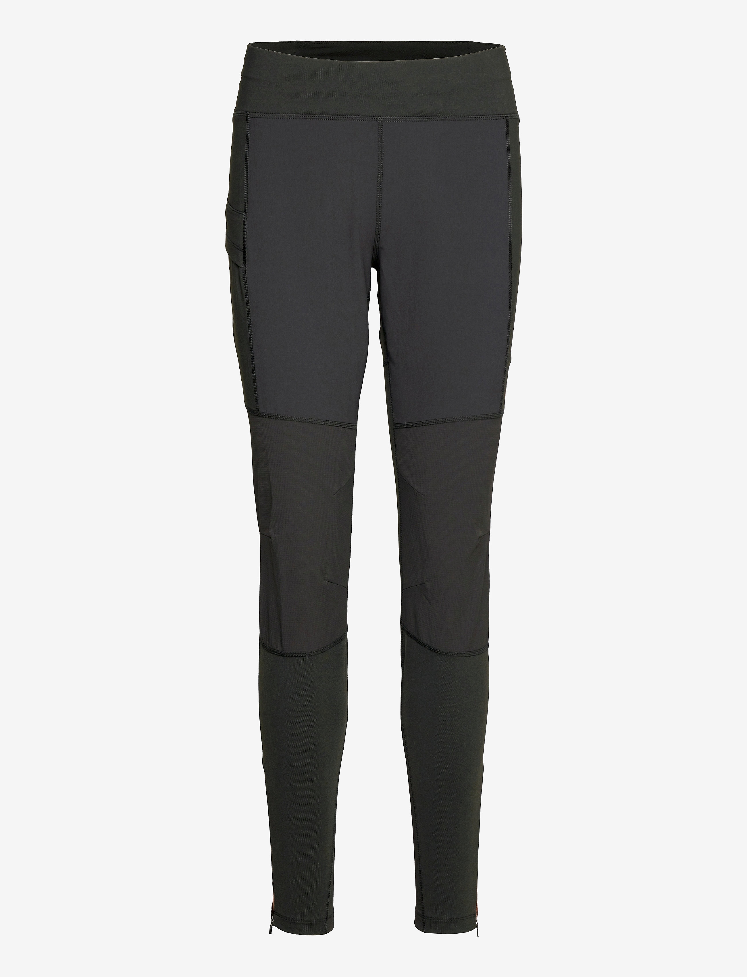Fløyen Outdoor Tights Women - SOLID CHARCOAL/CANTALOUPE