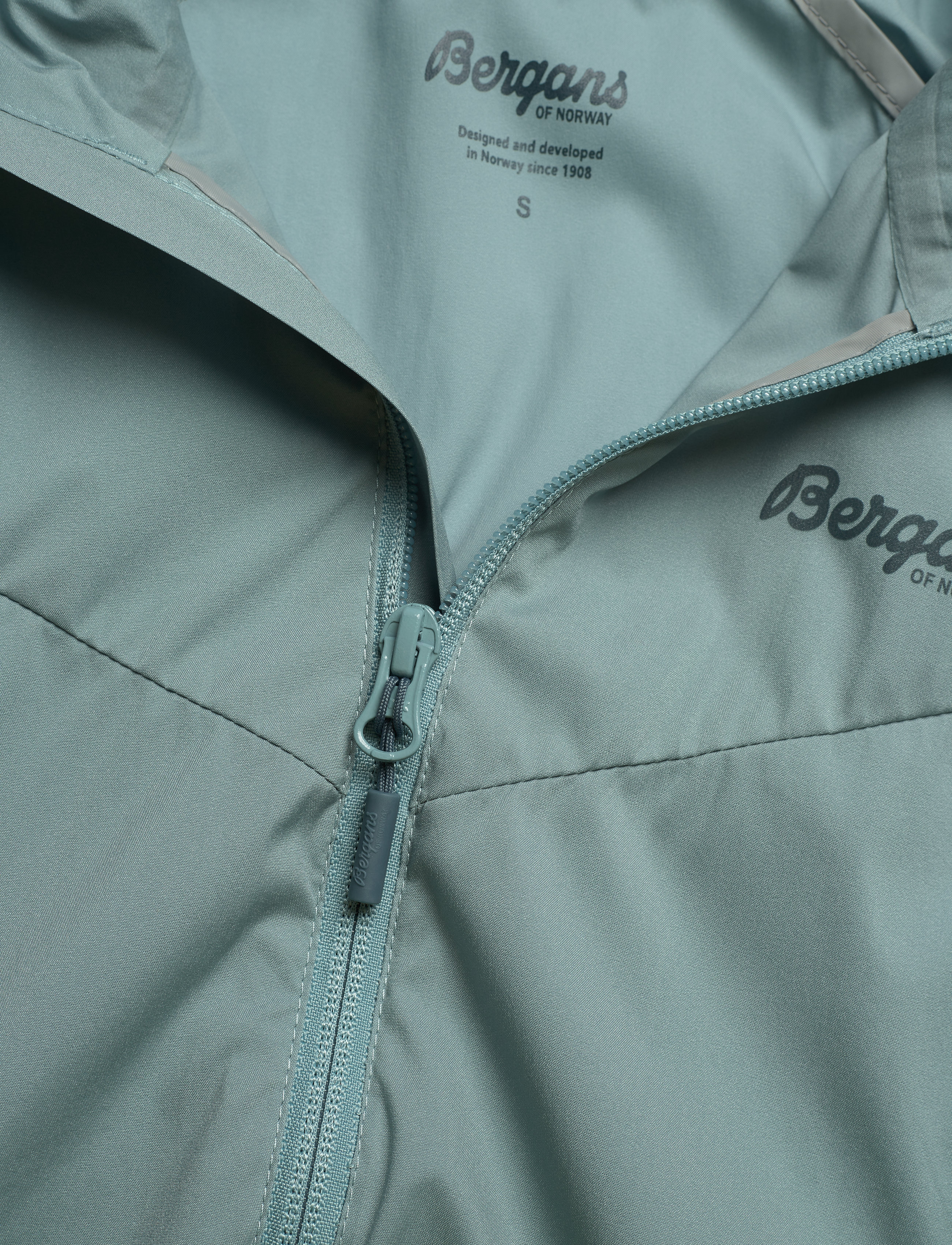 Bergans - Microlight W Jacket Light Olive Green/Pineapple XS - smoke blue - 2