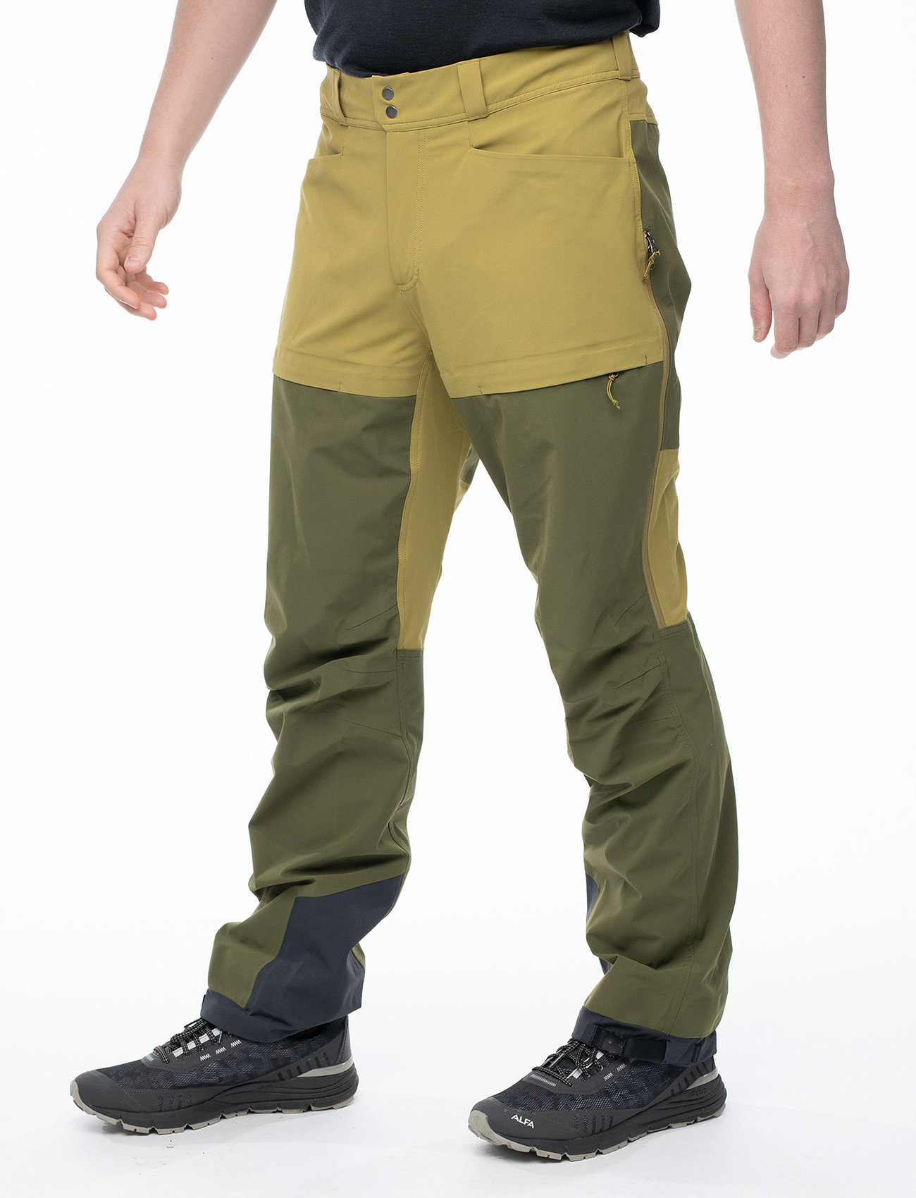 Bergans - Bekkely Hybrid Pants - bikses āra aktivitātēm - olive green/dark olive green - 1