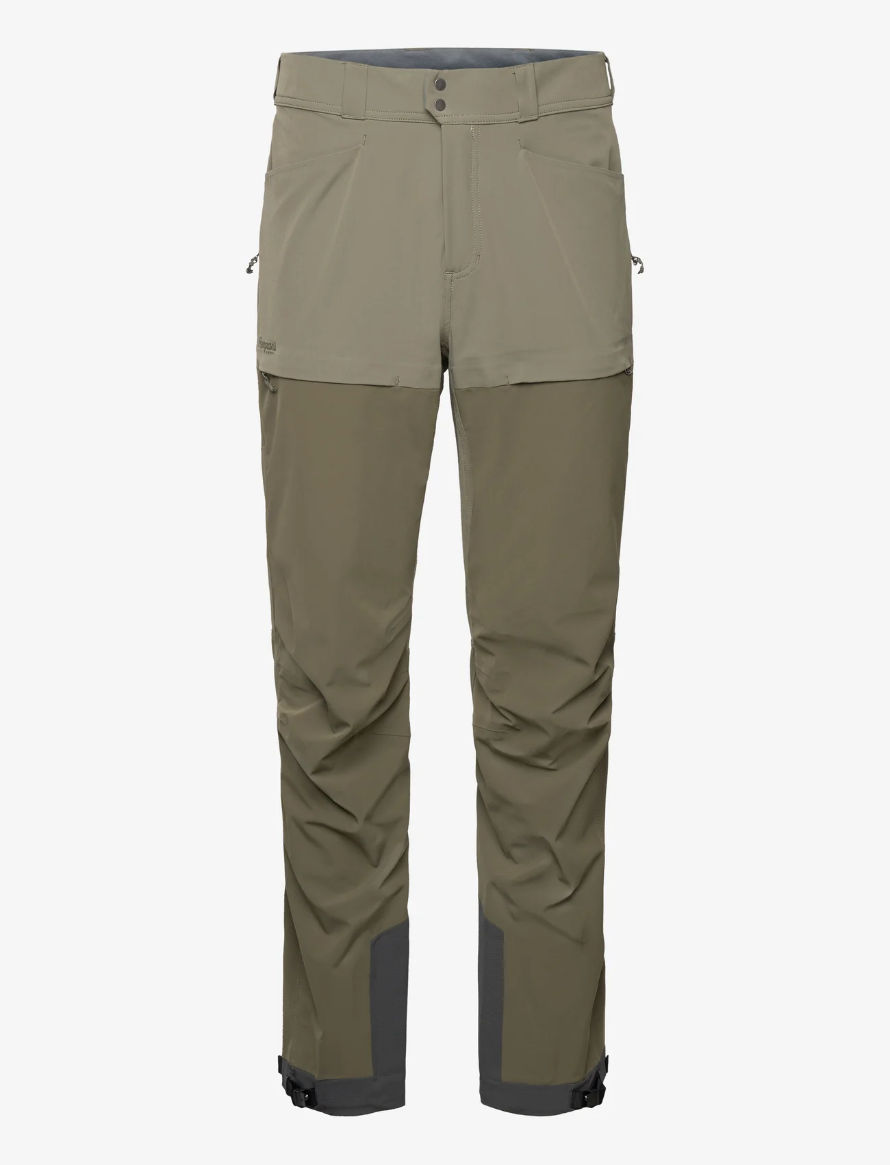Bergans - Bekkely Hybrid Pants - bikses āra aktivitātēm - dark green mud / green mud - 0