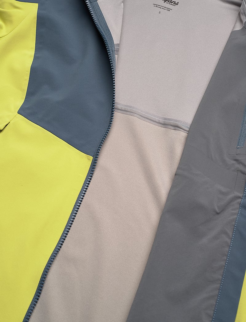 Bergans - Senja Hybrid Softshell W Jacket Green Oasis/Orion Blue XS - friluftsjakker - green oasis/orion blue - 4