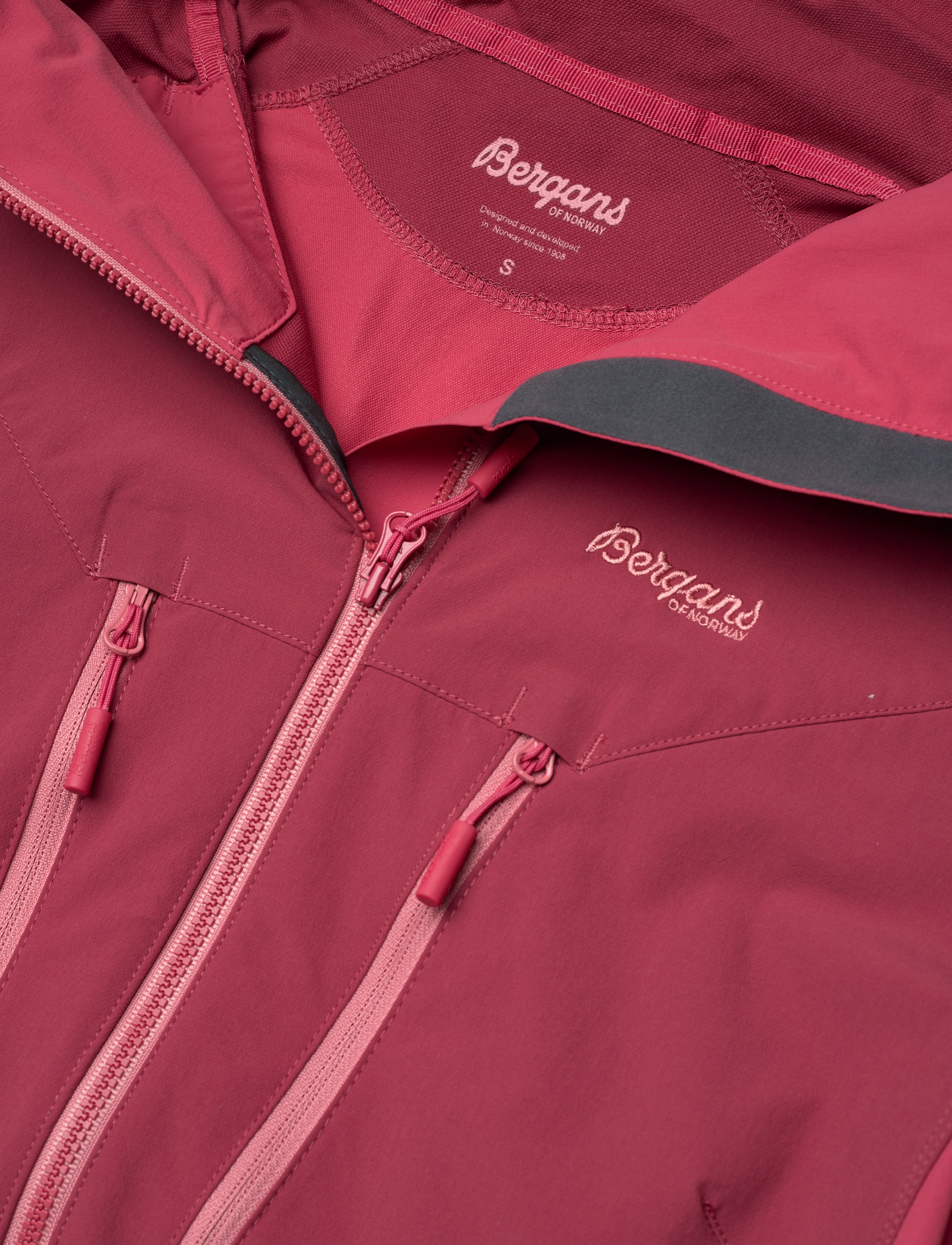 Bergans - Cecilie Mtn Softshell Jacket Dark Creamy Rouge/Creamy Rouge XS - dark creamy rouge/creamy rouge - 2