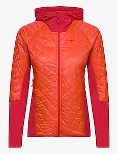 Cecilie Light Insulated Hybrid Jacket Energy Red/Red Leaf XL, Bergans