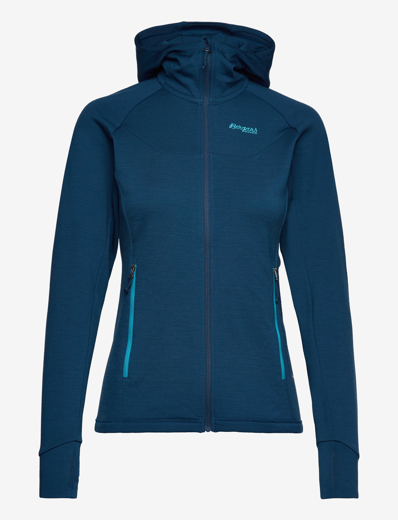 Bergans - Cecilie Wool Hood Jacket Deep Sea Blue XS - deep sea blue - 0