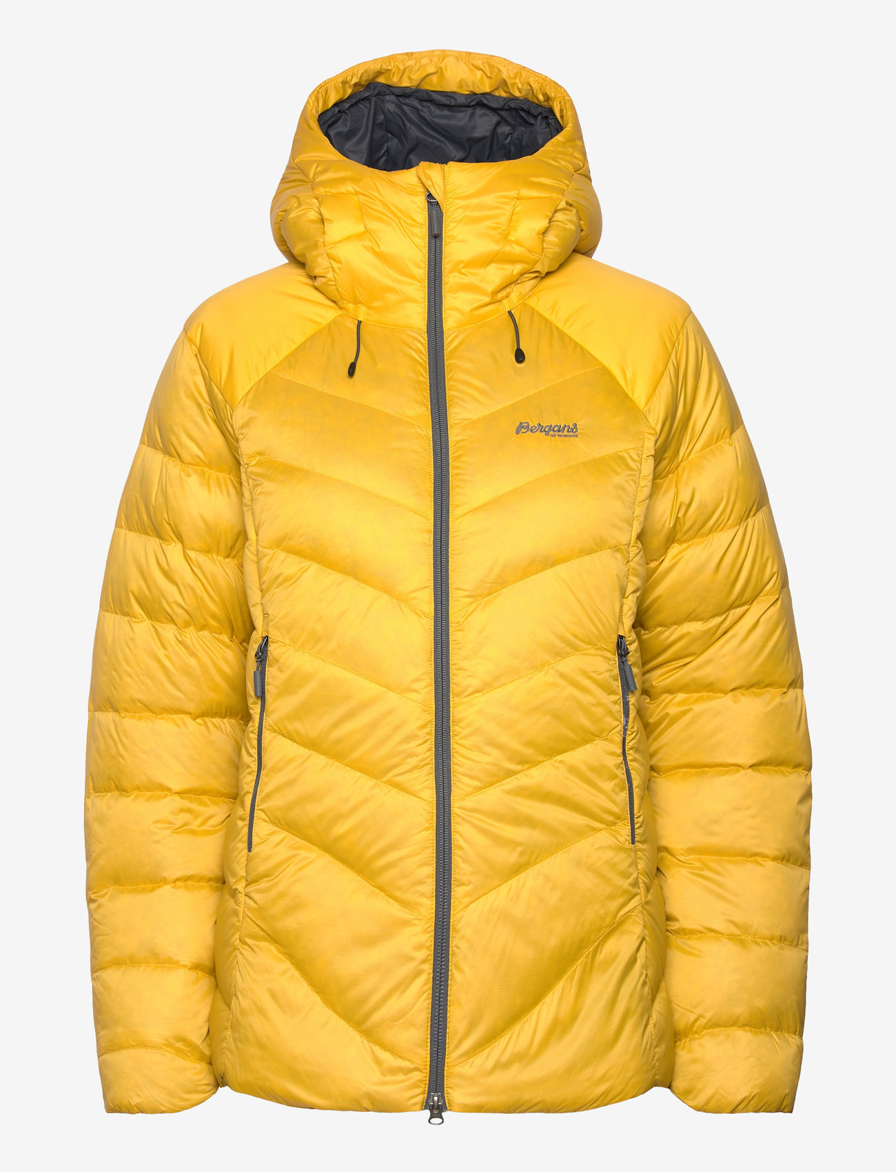 Bergans - Cecilie V3 Down Jacket Light Golden Yellow/Solid Dark Grey XS - light golden yellow/solid dark grey - 0