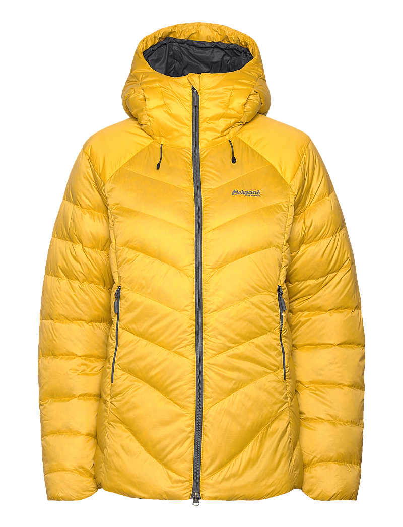 Bergans Cecilie V3 Down Jacket Light Golden Yellow/solid Dark Grey