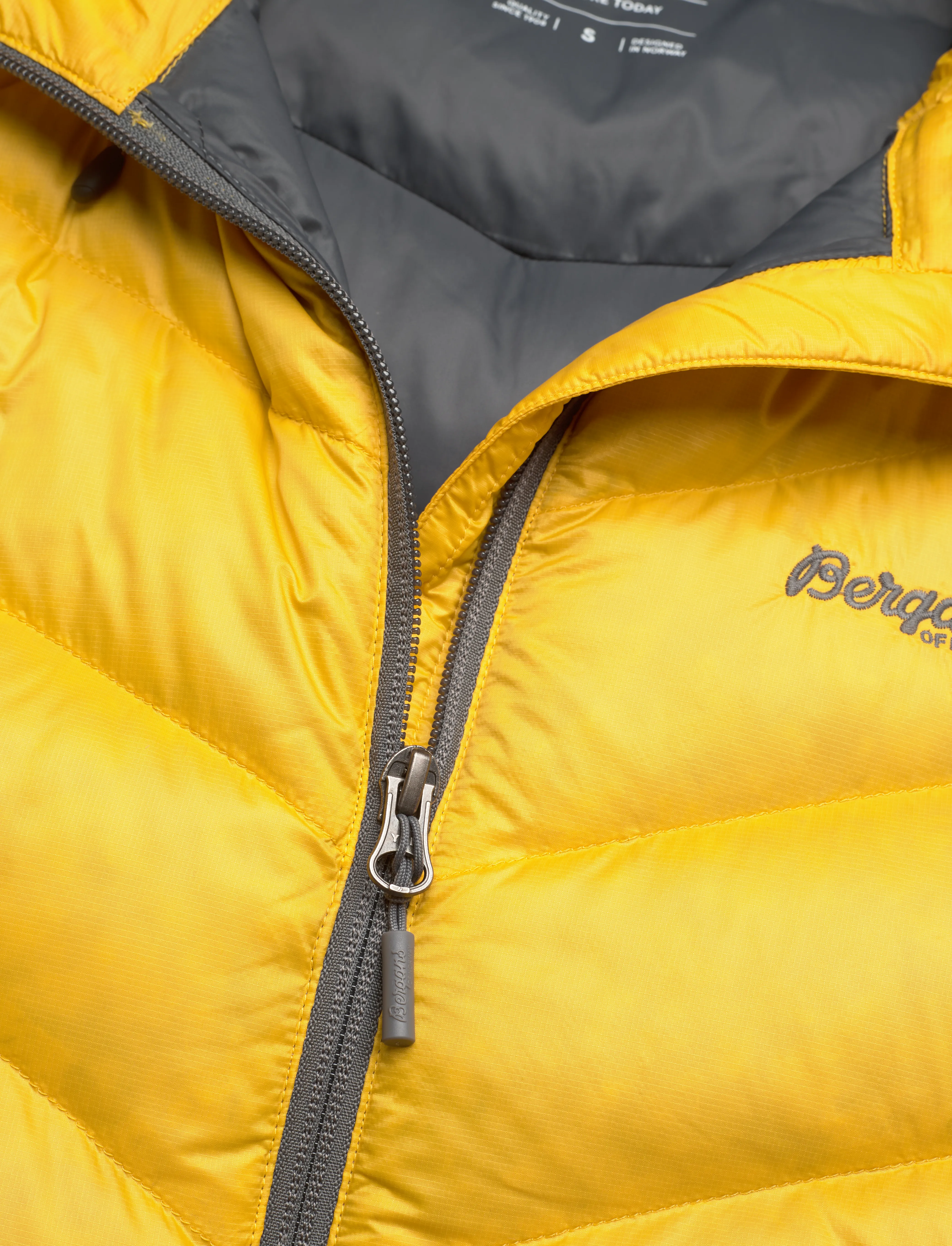 Bergans - Cecilie V3 Down Jacket Light Golden Yellow/Solid Dark Grey XS - light golden yellow/solid dark grey - 2