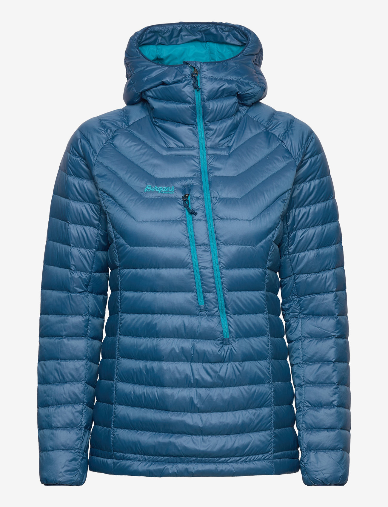 Bergans - Cecilie Down Light Anorak Light Golden Yellow/Solid Dark Grey XS - deep sea blue/clear ice blue - 0