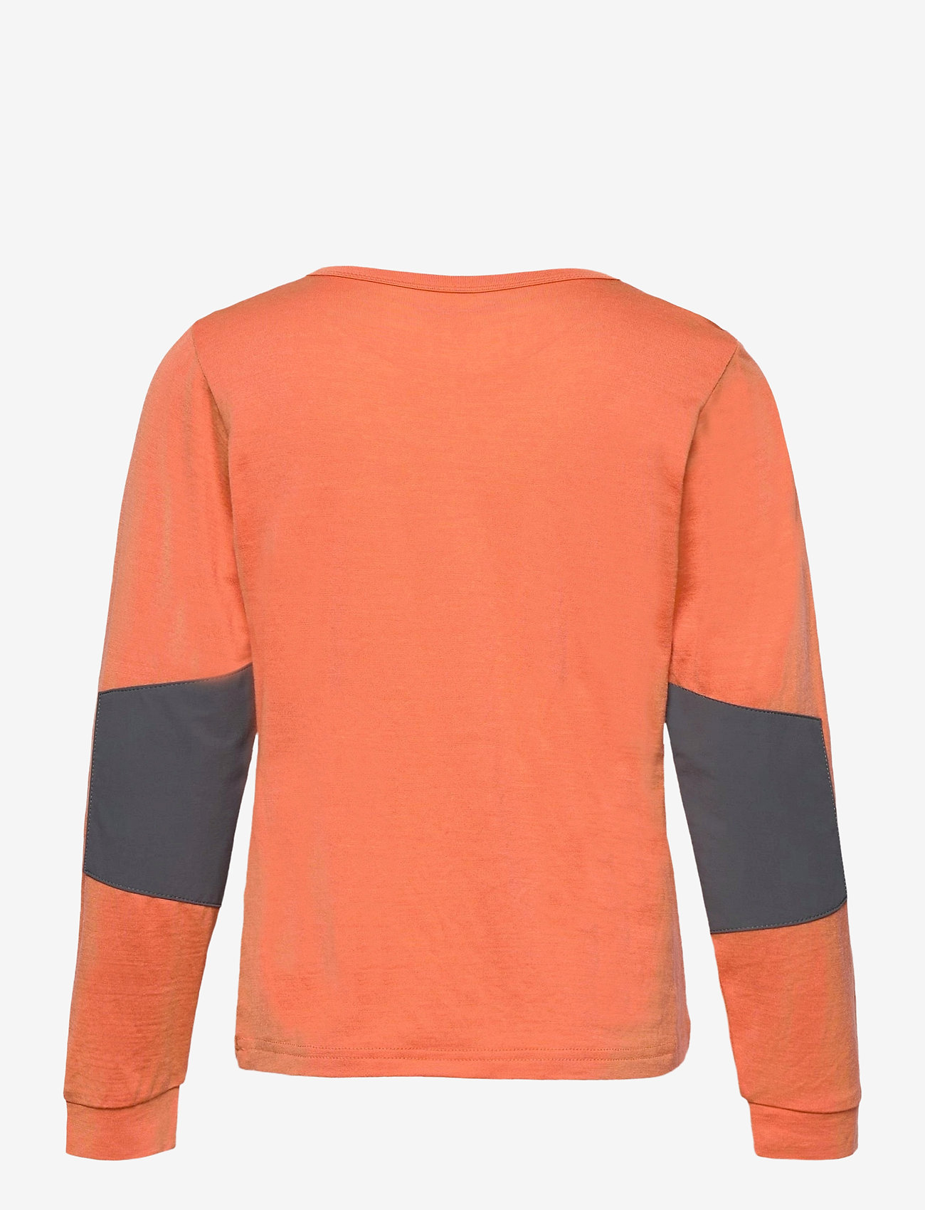 Bergans - Myske Wool Youth Shirt Cantaloupe 128 - sports tops - cantaloupe - 1