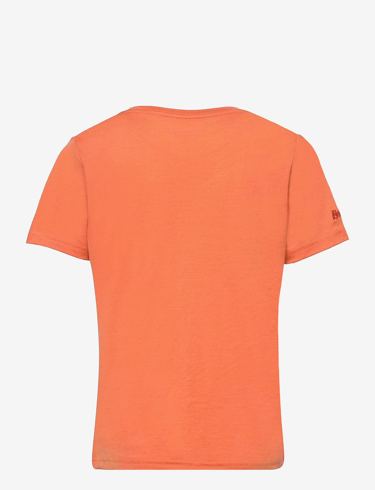 Bergans - Myske Wool Youth Tee Navy Mel/SolidGrey 128 - cantaloupe - 1