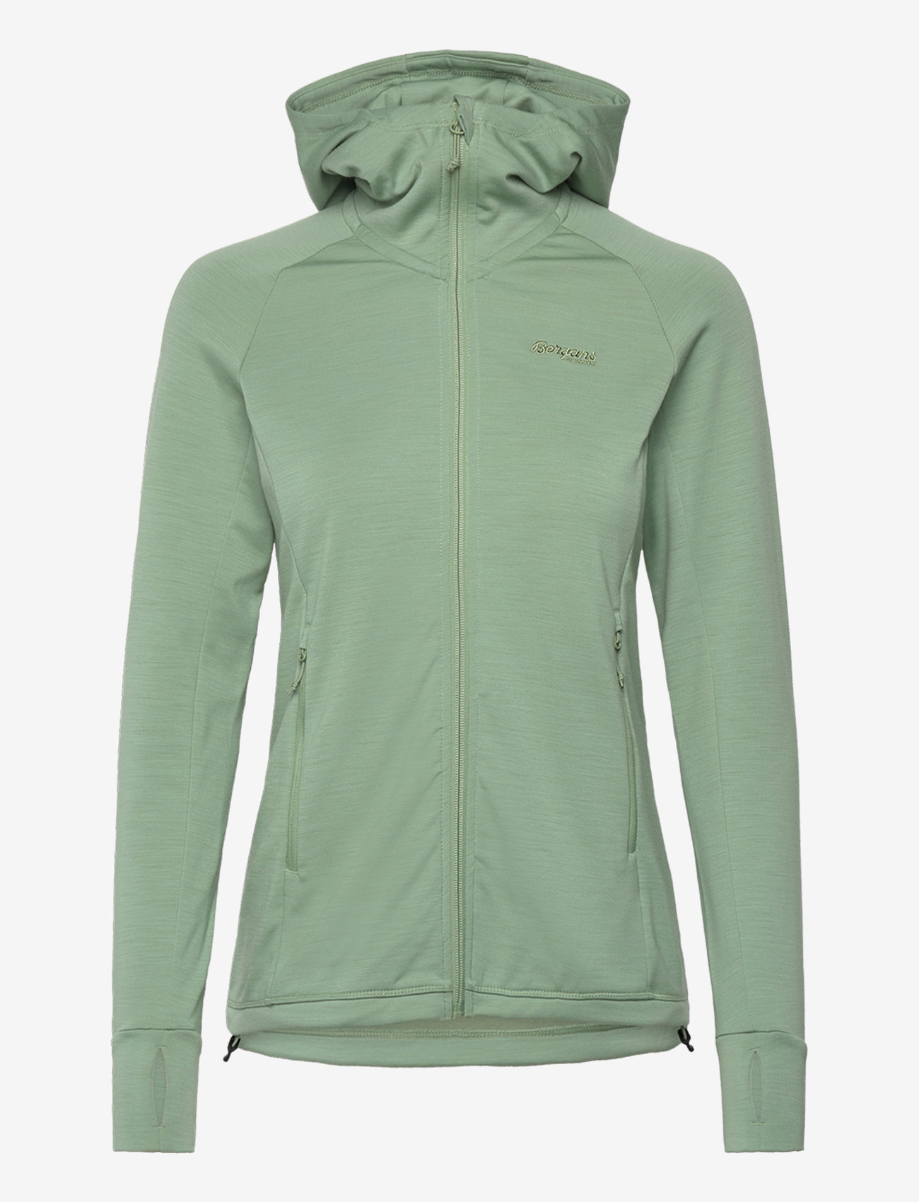 Bergans - Ulstein Wool Hood W Jacket Aluminium XS - jade green - 0