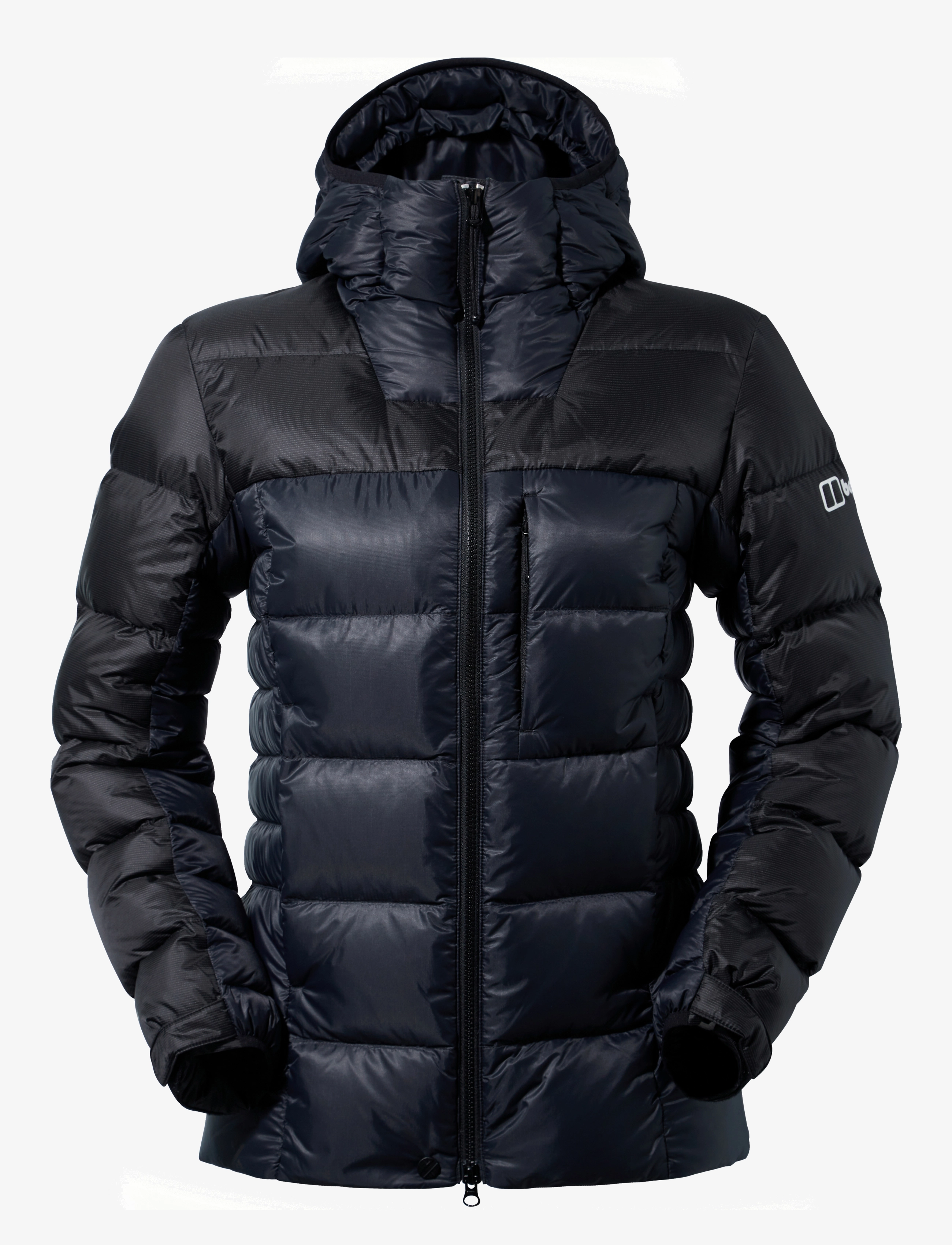 BG W MTN ARETE ULTRA DOWN HOODY - BLACK-BLACK