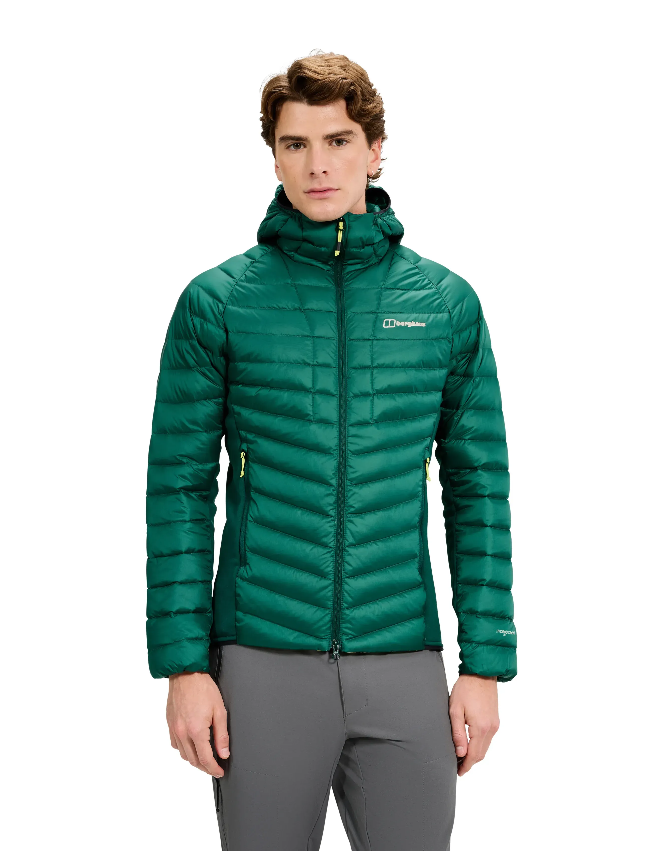 Berghaus Bg M Tephra Strch Rflct 2.0 Hoody, Mænd, Hætte Dunjakke, Grøn, Str: L