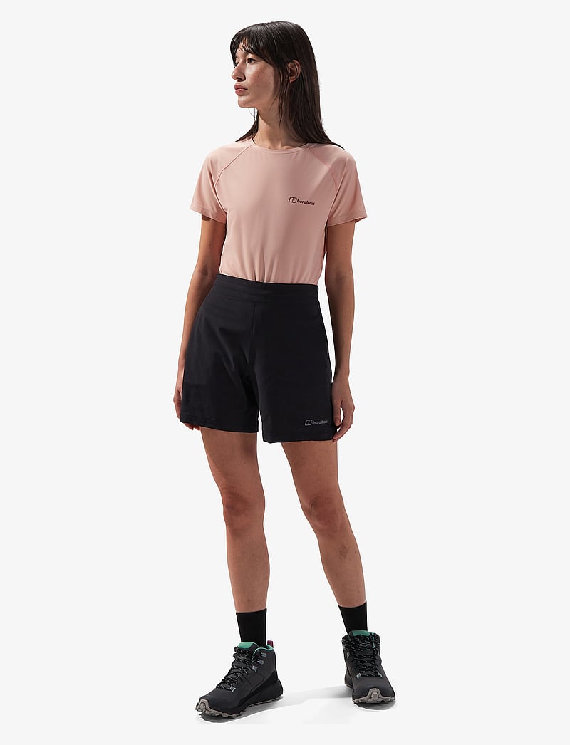 Berghaus - BG W WANDERMOOR WIND SHORT - friluftsshorts - jet black-grey pinstripe - 0